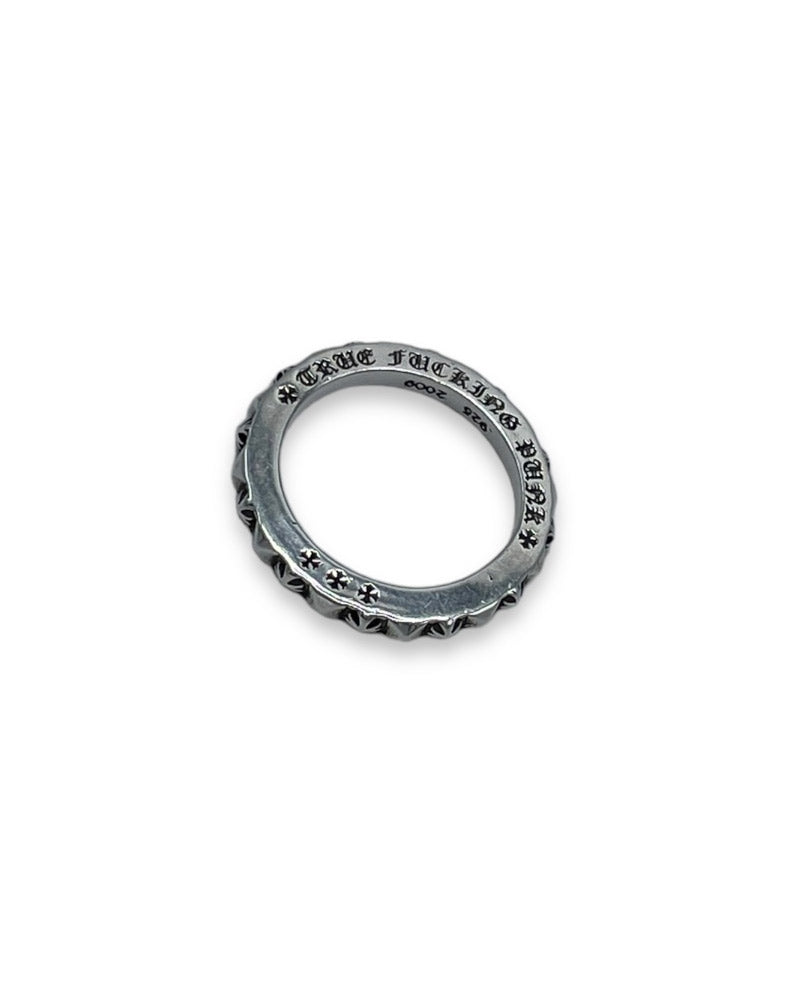 Chrome Hearts True Fucking Punk TFP Ring (7) Sterling Silver Hardware