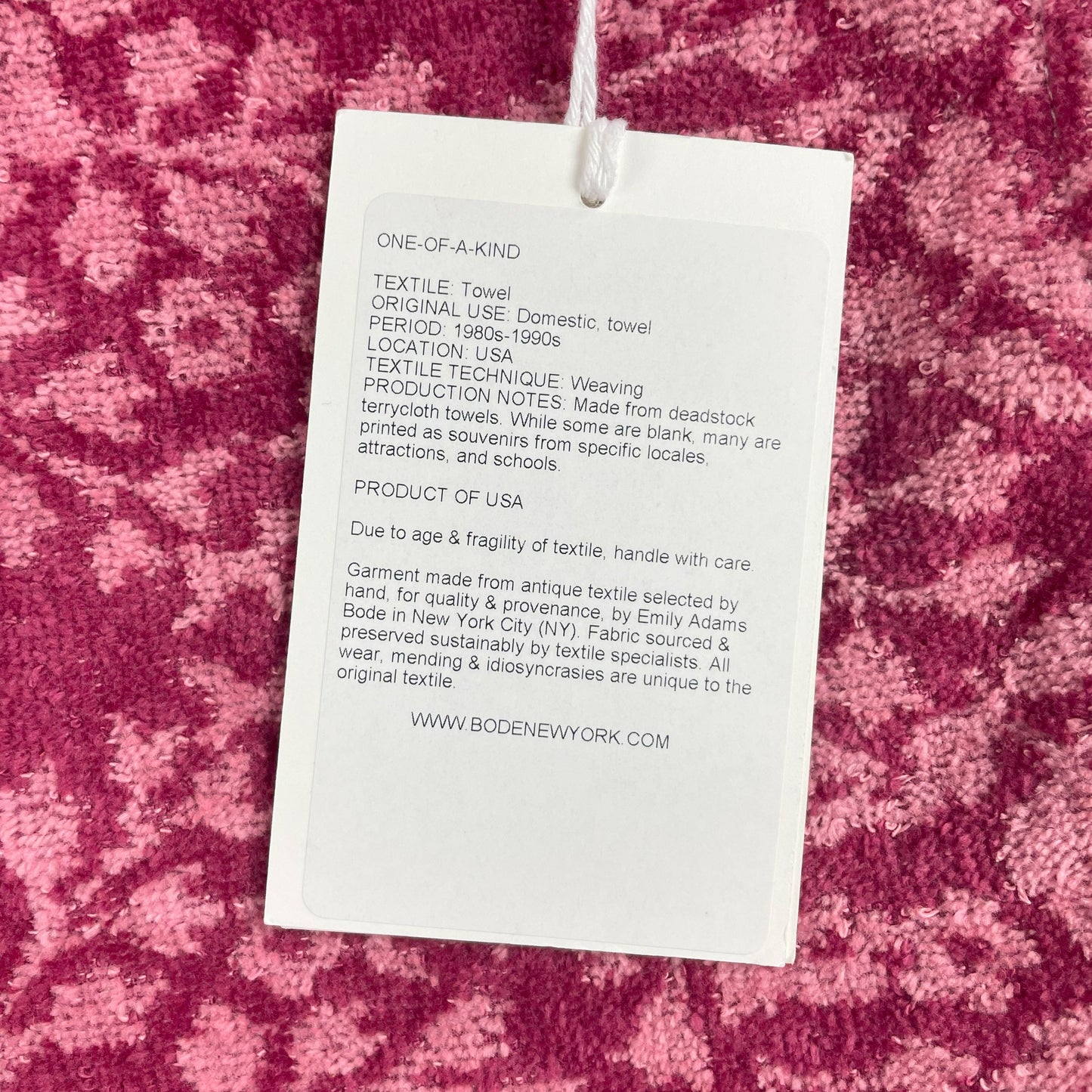 Vintage 60s Duo Towel Shorts Floral Wine 1/1