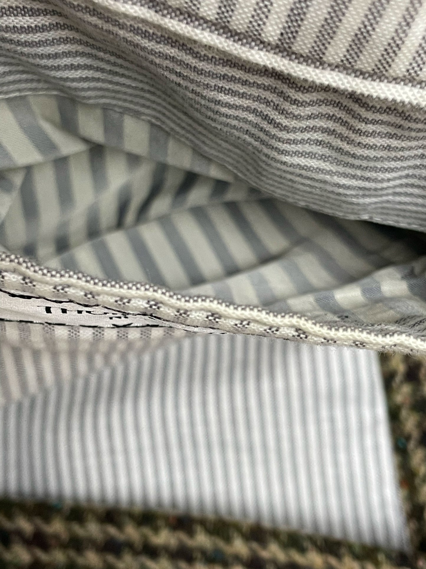Thom Browne New York label on Fall 2007 houndstooth Chesterfield overcoat