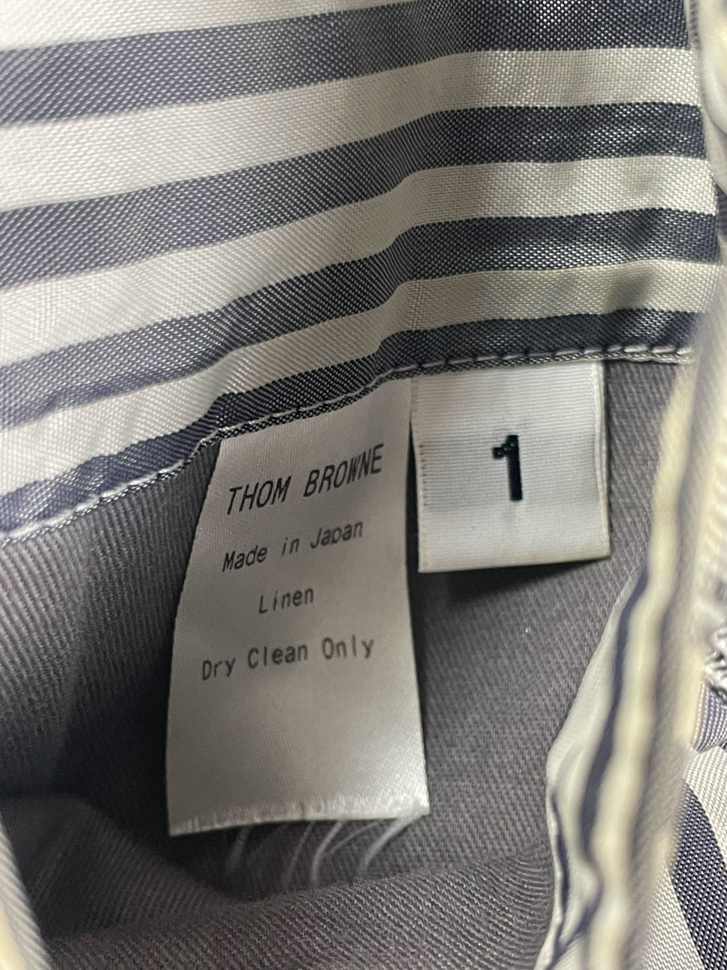 Thom Browne size 1 linen Prince of Wales check sport coat