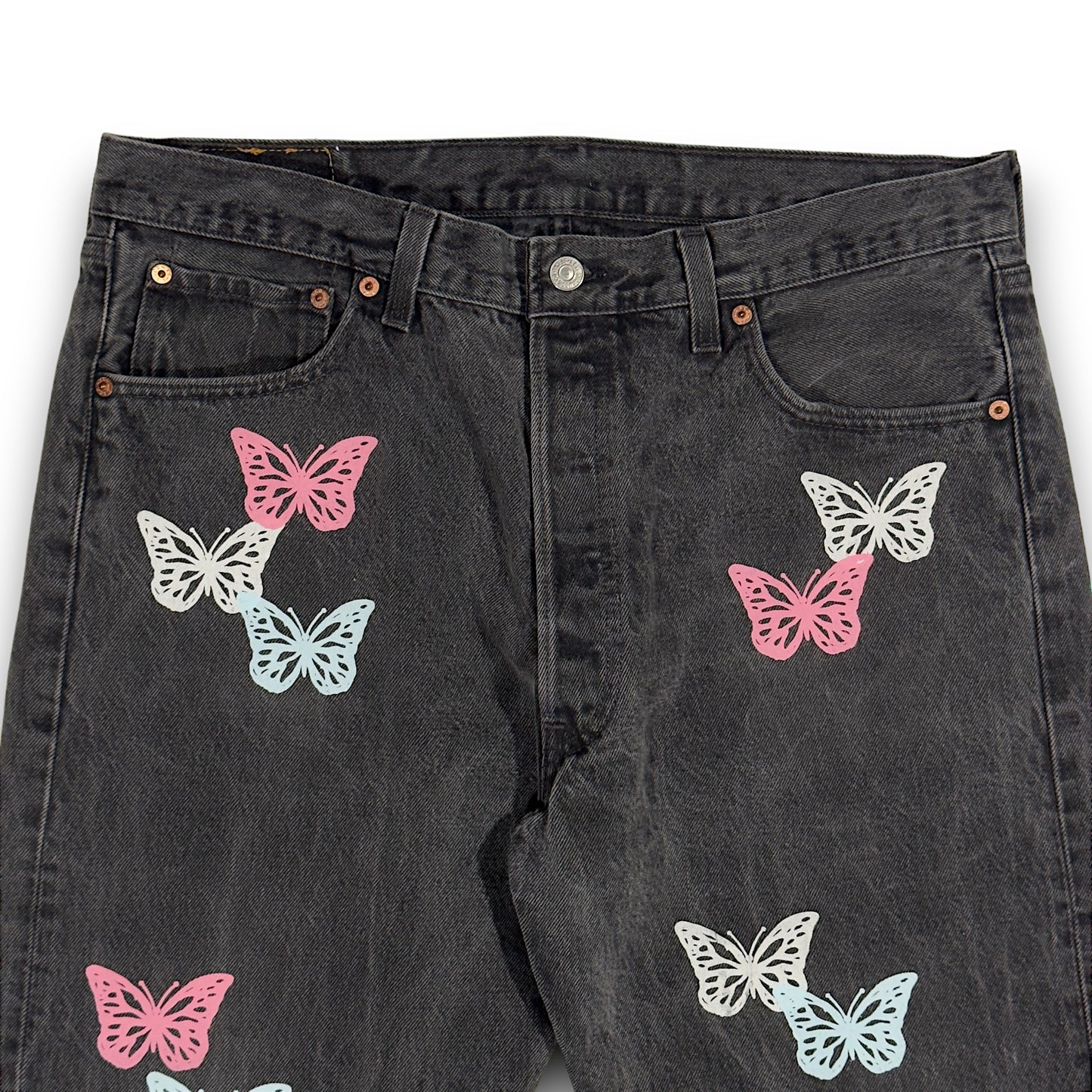 custom butterfly jeans