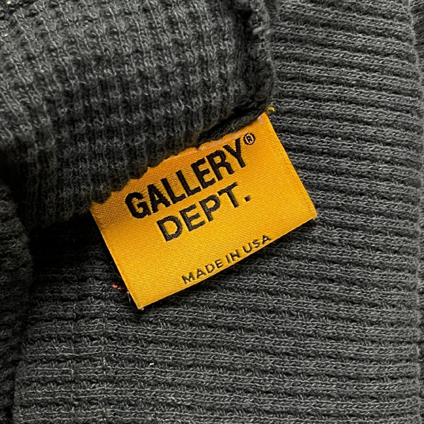 Faded Paint Thermal Waffle Long Sleeve T-Shirt 1/1 - Navy Blue