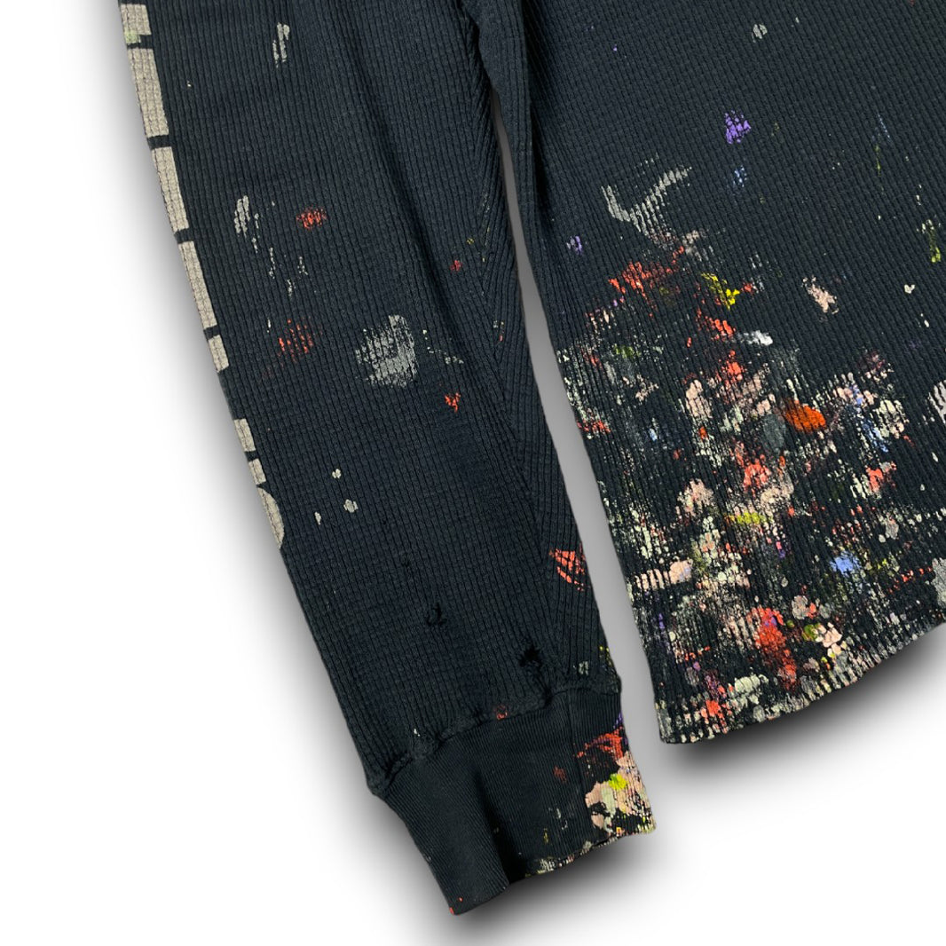 Gallery Dept. Faded Paint Thermal Waffle Long Sleeve T-Shirt 1/1 - Navy Blue Verified YP Collective