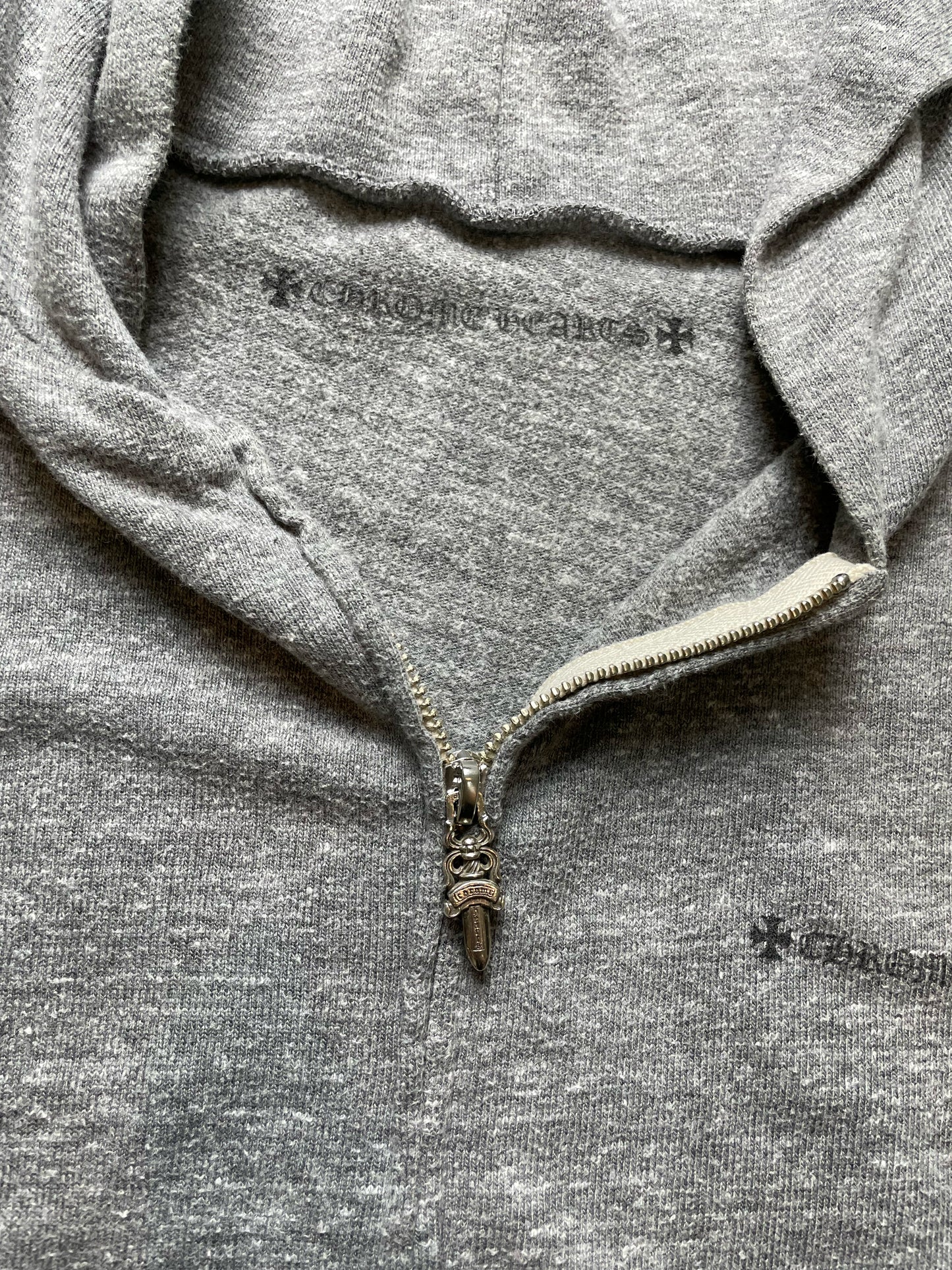 Chrome Hearts Japan Exclusive Vine Dagger Grey Zip Hoodie Authenticated Designer