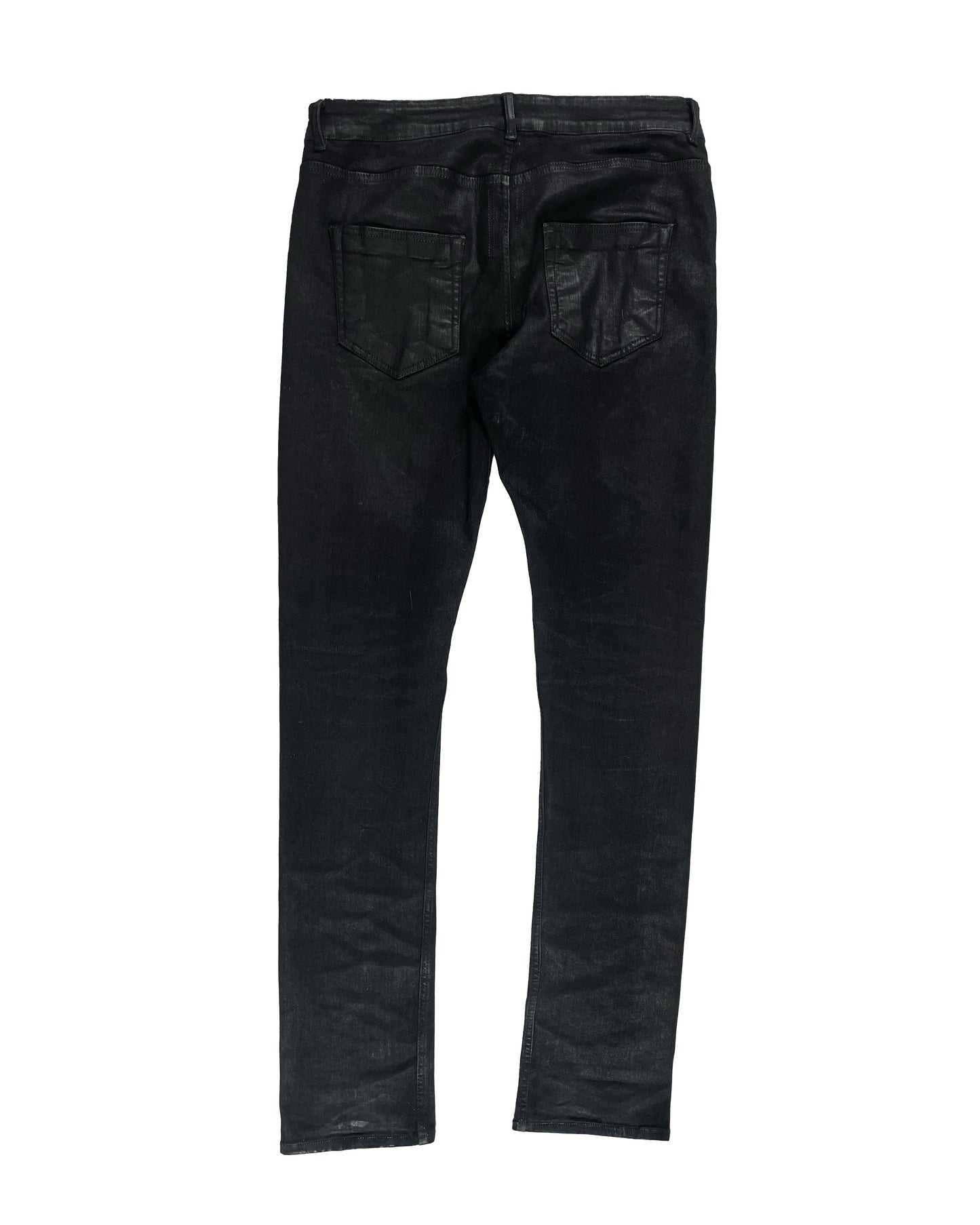 Rick Owens Detroit Black Wax Denim Sterling Silver Hardware