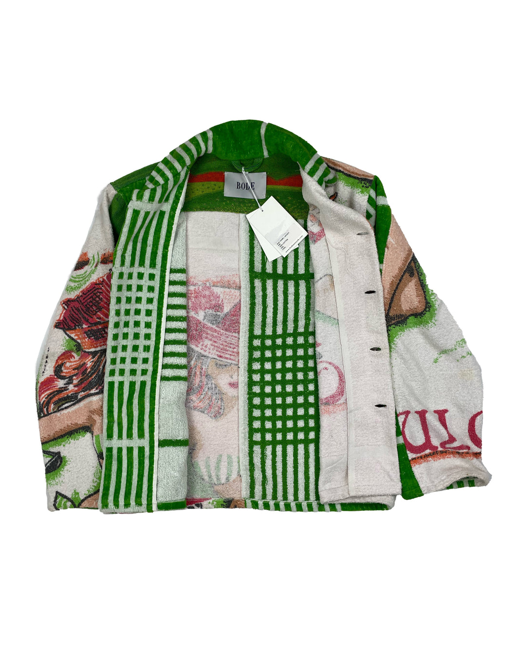 BODE Vintage Poolside Towel Jacket Green 1/1 Verified YP Collective