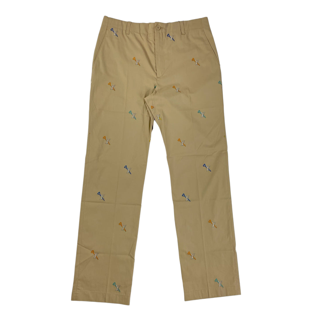 Monogram LV Pin Motif Beige Chino Pants
