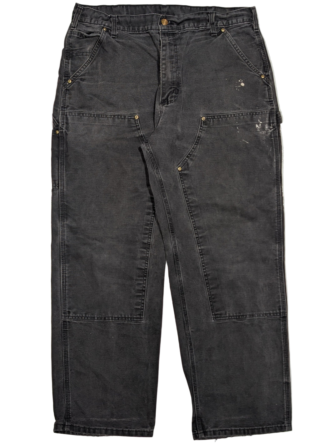 Vintage Carhartt 90s Double Knee Carpenter Pants Faded Black Authentic Pants