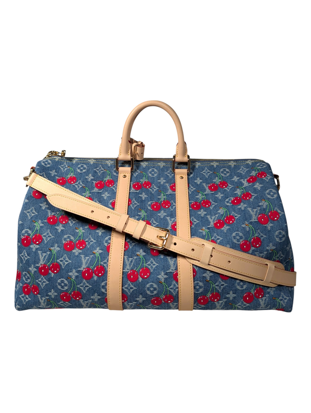 Denim Cherry Keepall Duffle Bag