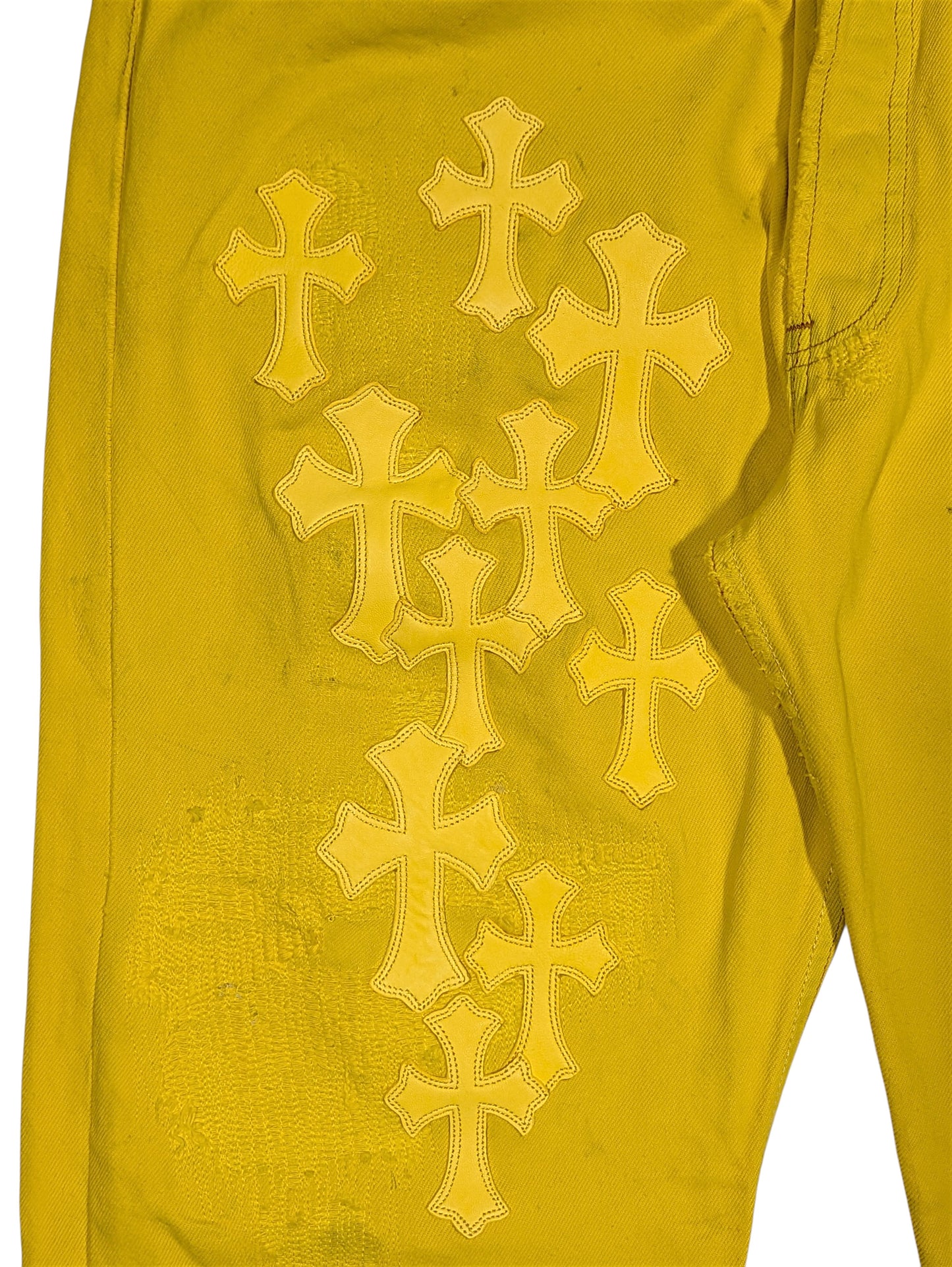 Yellow Vegas Exclusive Cross Patch Vintage Levi's Jeans