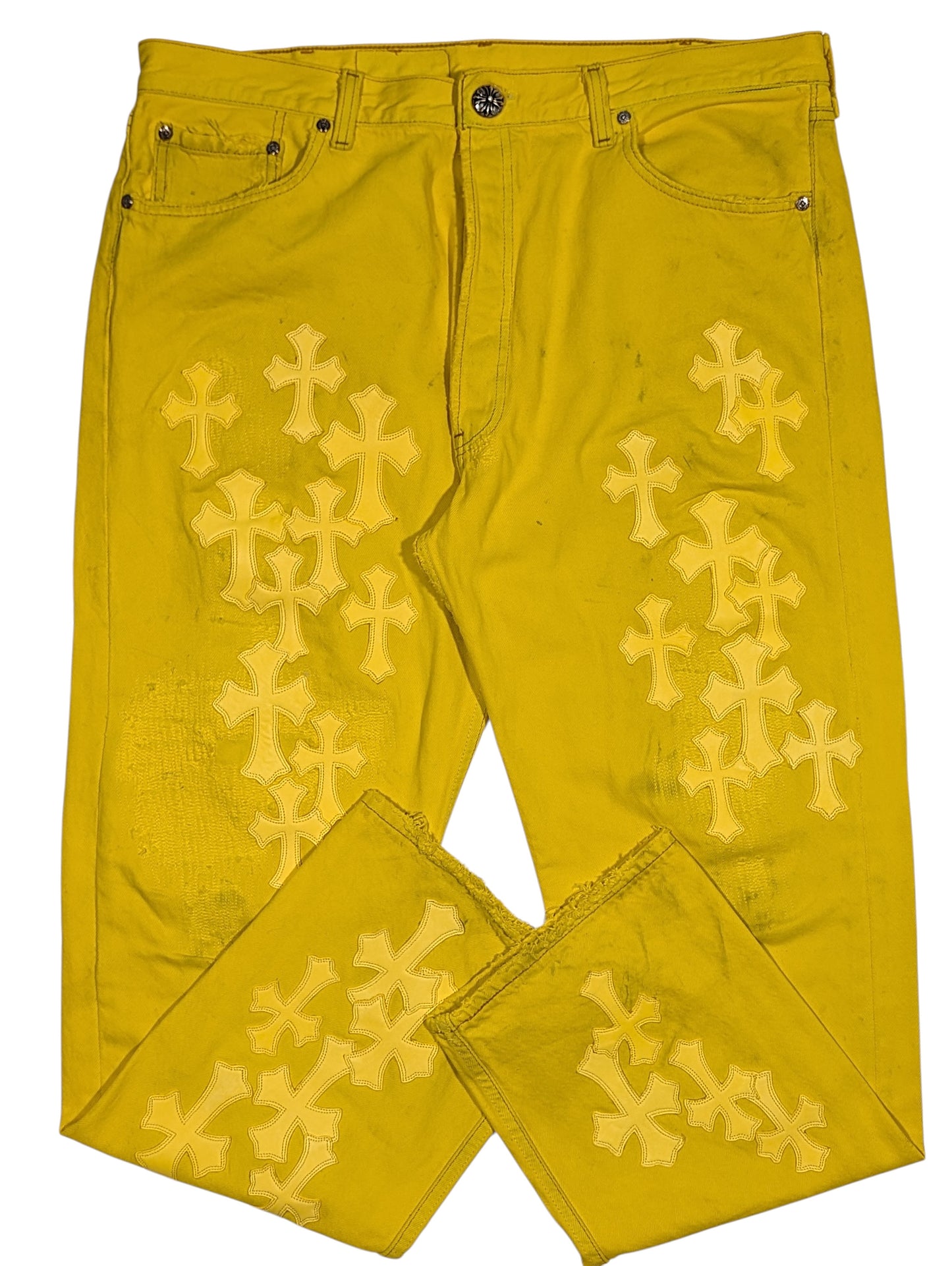 Yellow Vegas Exclusive Cross Patch Vintage Levi's Jeans