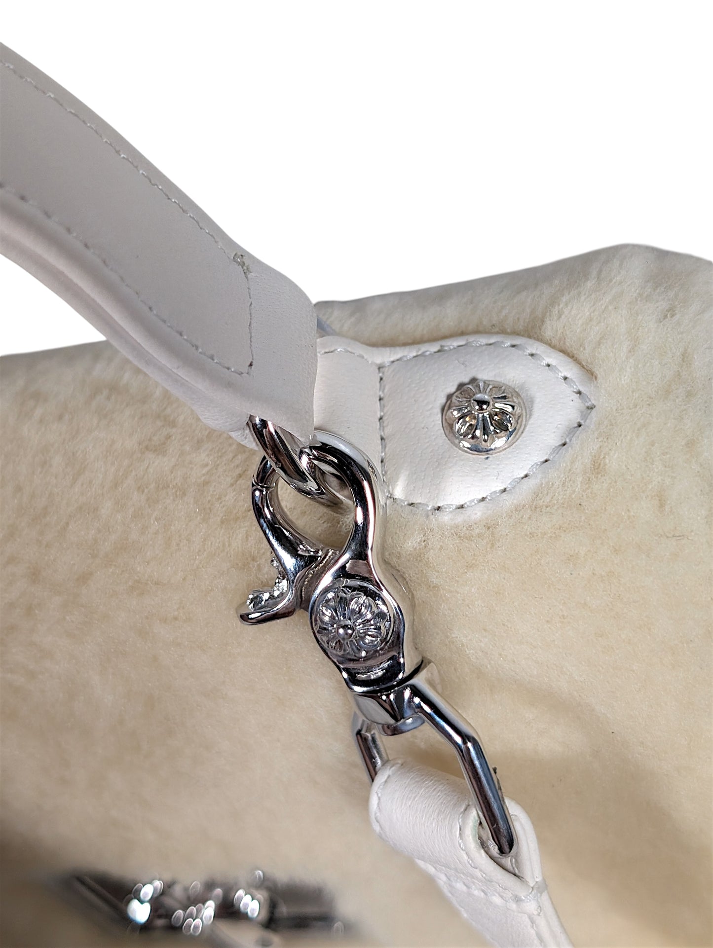 "Grow Up" Shearling Handbag Cream