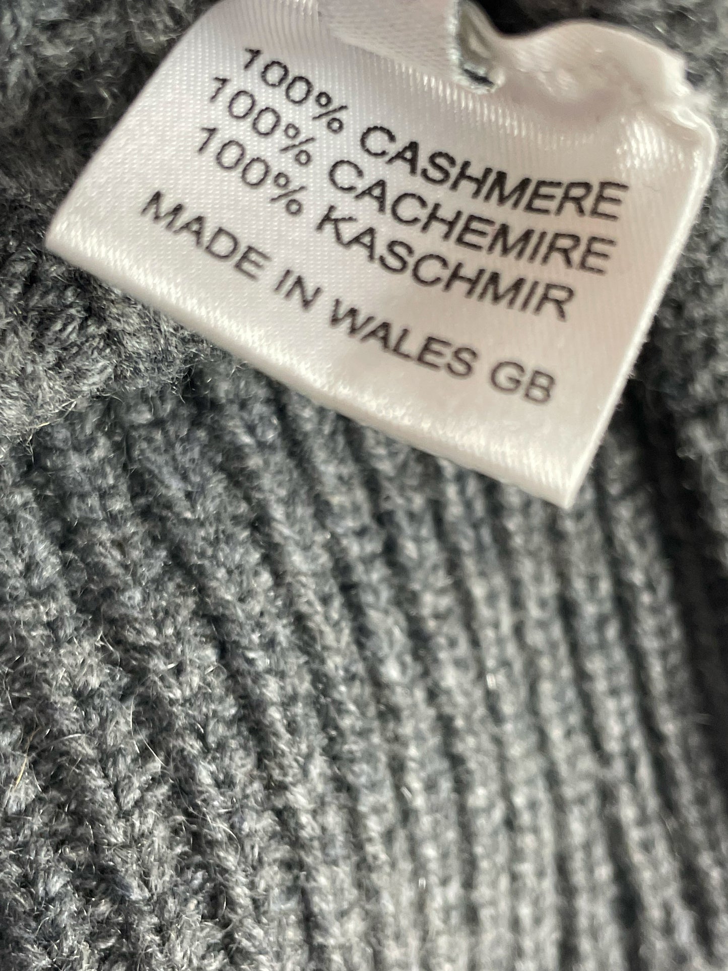 Cashmere shawl collar Thom Browne cardigan with tricolor cuff placket