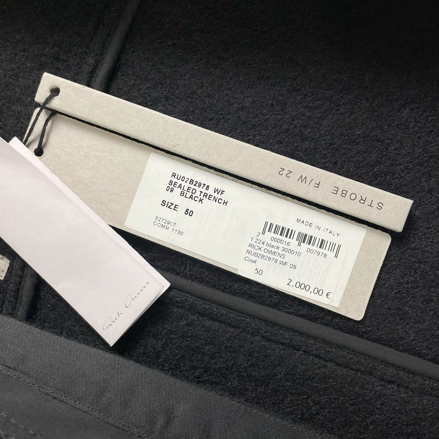 Sealed Trench Coat Alpaca Wool