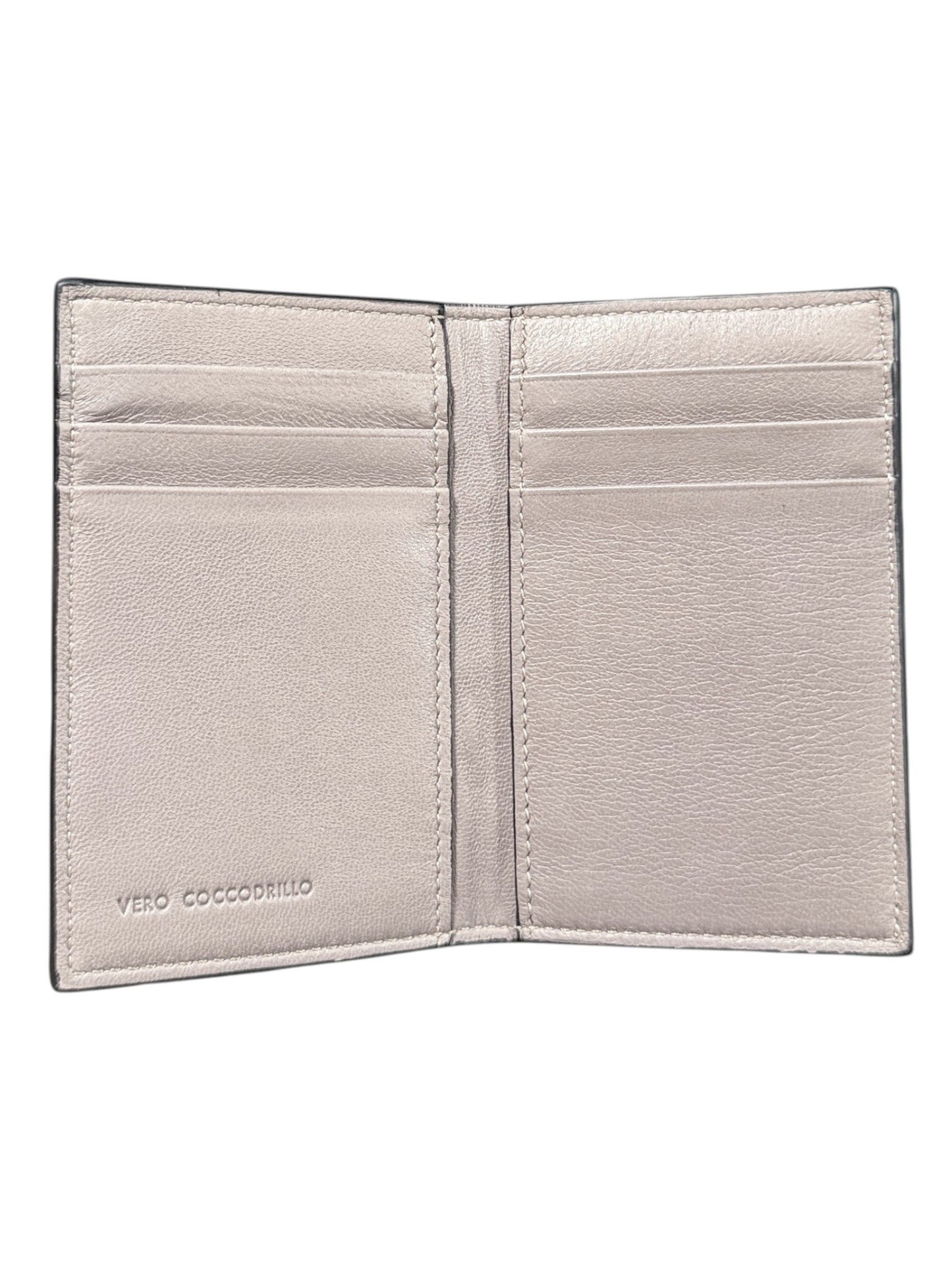 Crocodile Leather Bifold Wallet Card Slots