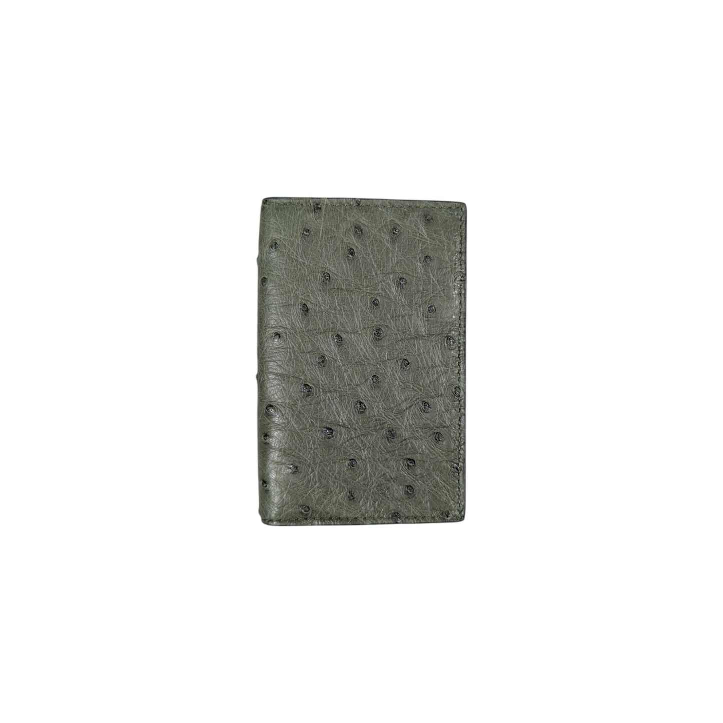 amal ostrich leather wallet