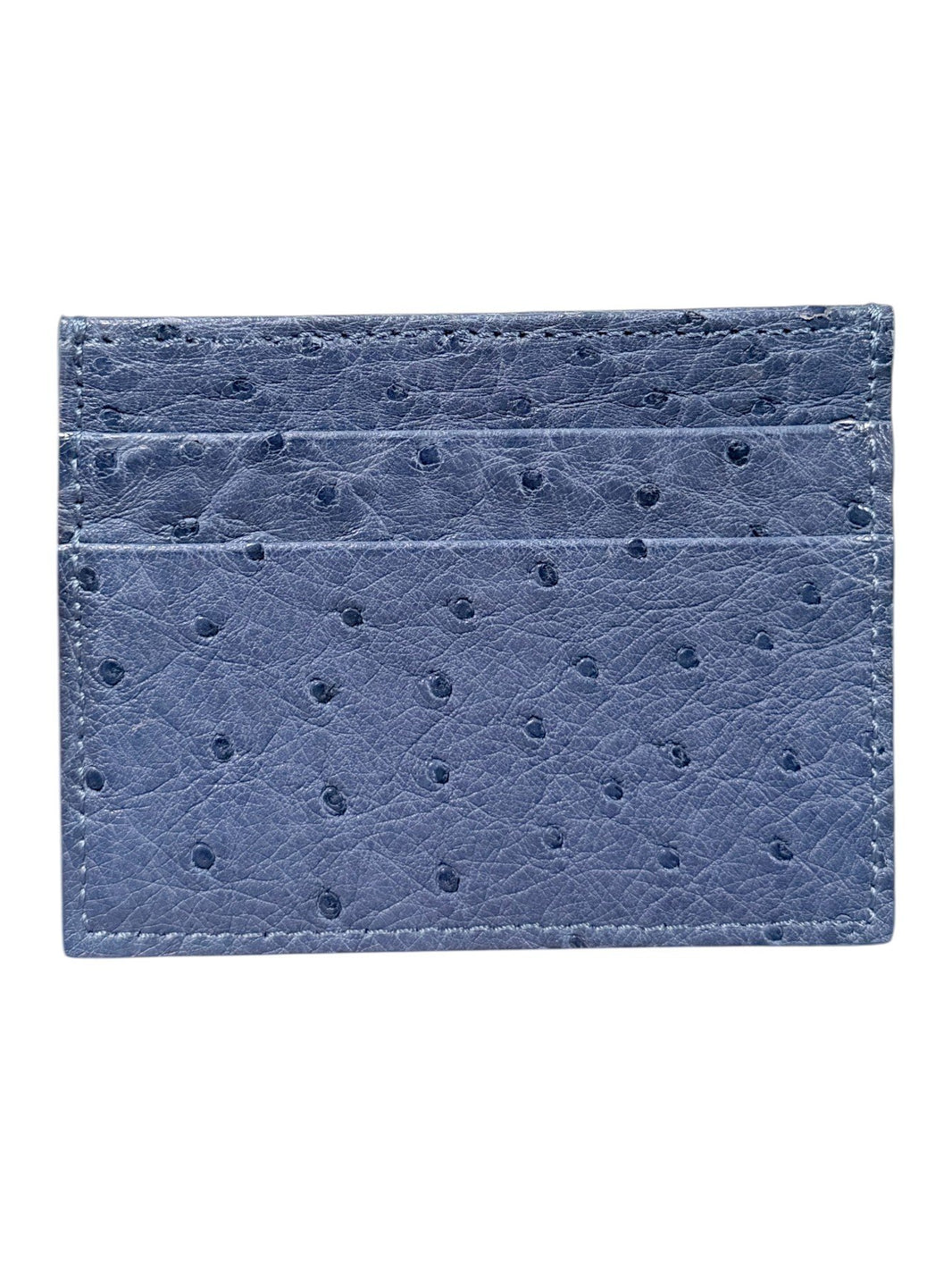Ostrich Wallet Hand Made Blue