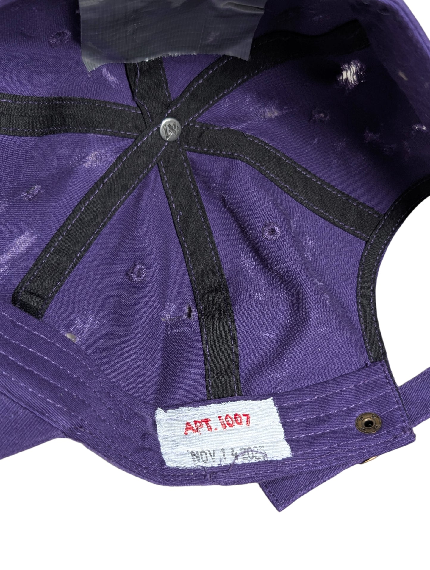 Repaired Purple Baseball Cap #105