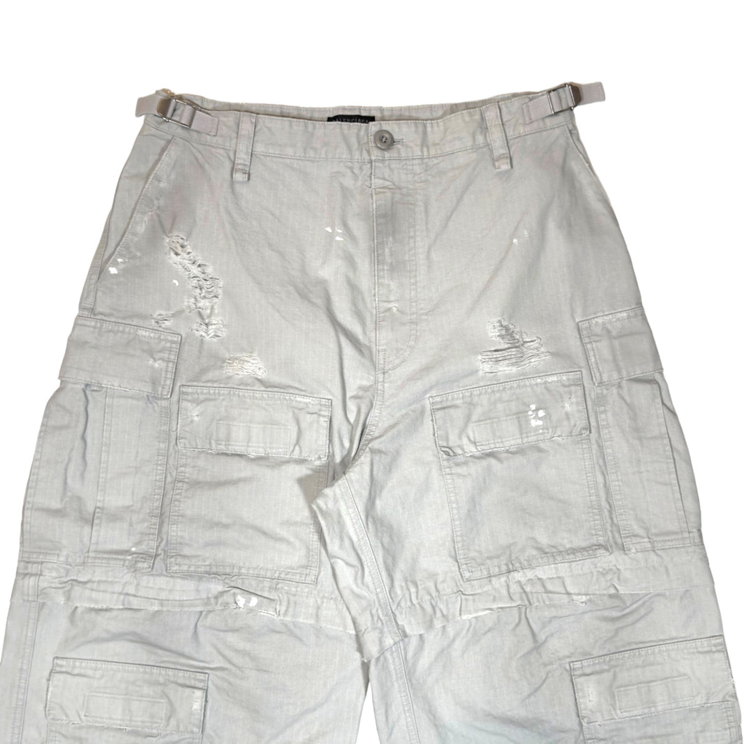 Balenciaga Distressed Adjustable Cargo Pants Archival