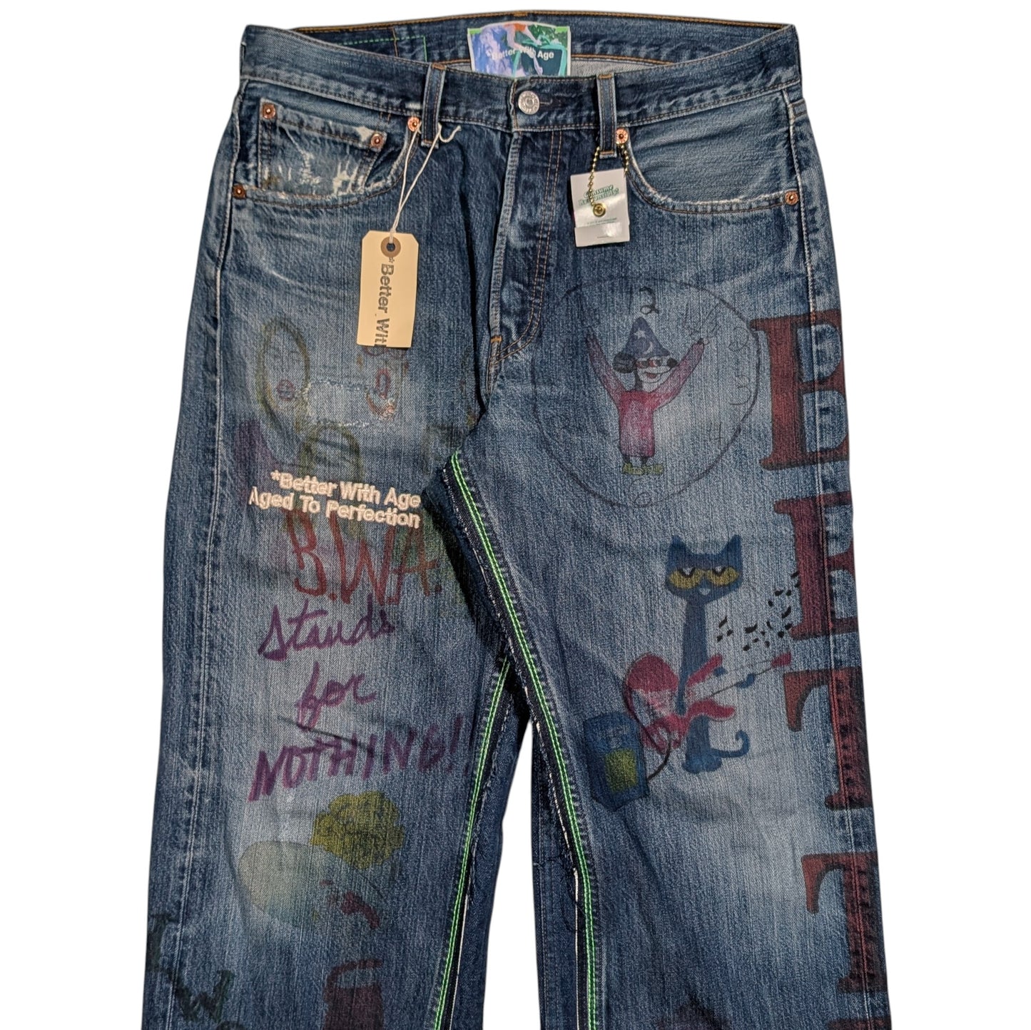 Harrison Double-Wide Artwork Graffiti Vintage Levi's Jeans