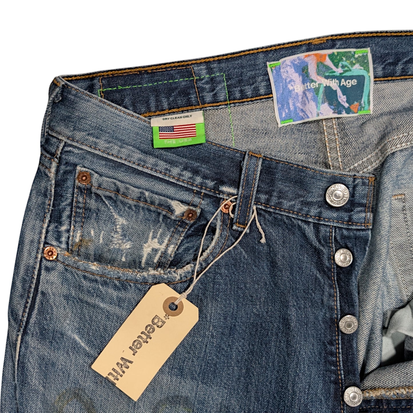 Harrison Double-Wide Artwork Graffiti Vintage Levi's Jeans