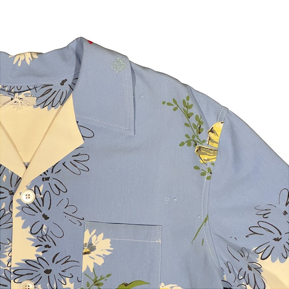 BODE Vintage Upcycled Floral Shirt 'Shadow Bush' 1/1 Verified YP Collective
