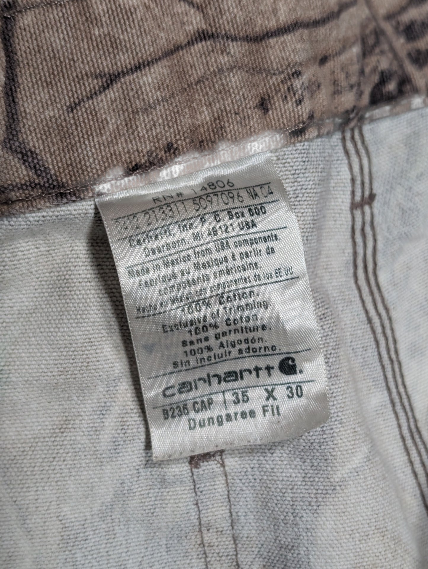 Carhartt Camo Realtree Carpenter Pants