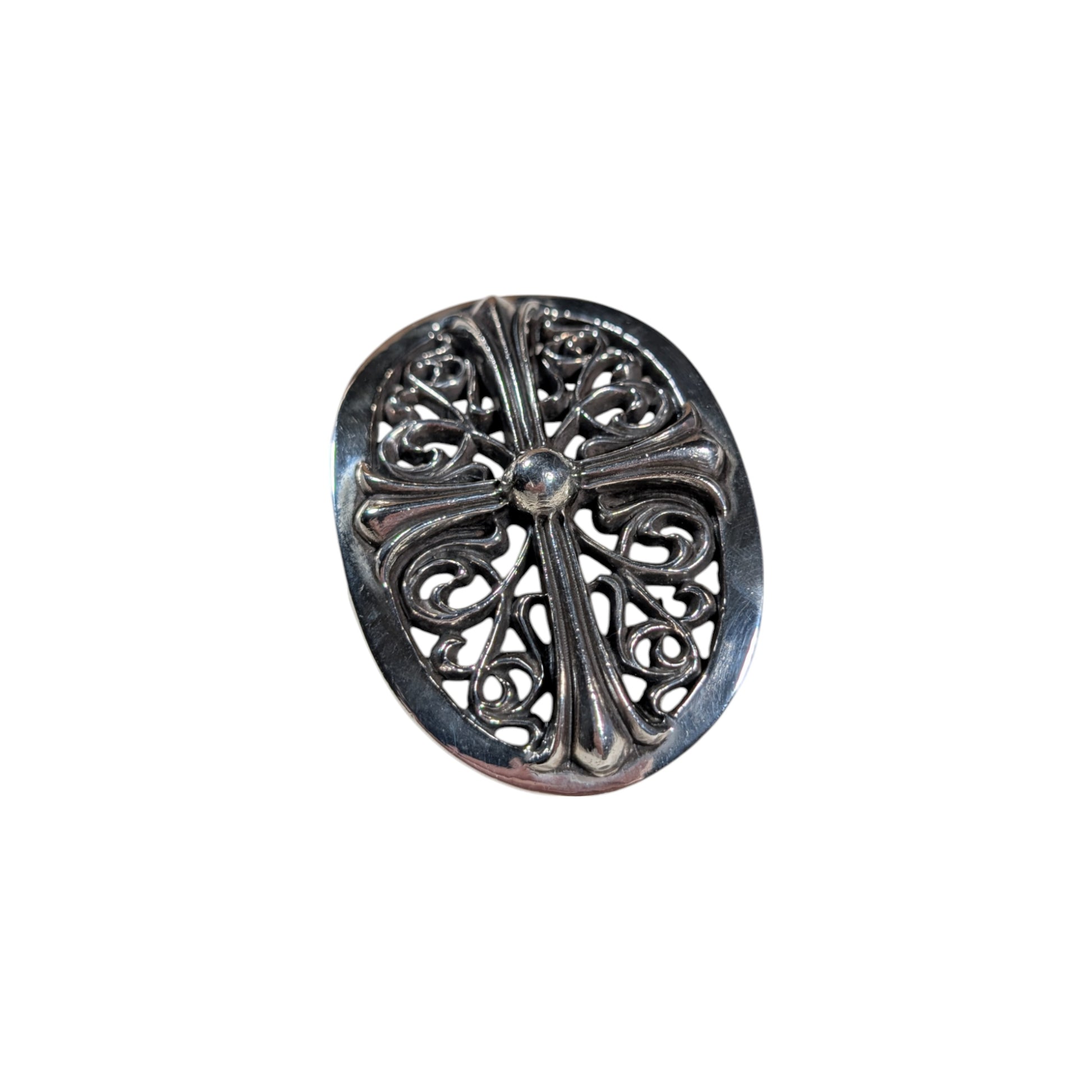 chrome hearts oval cross belt buckle
