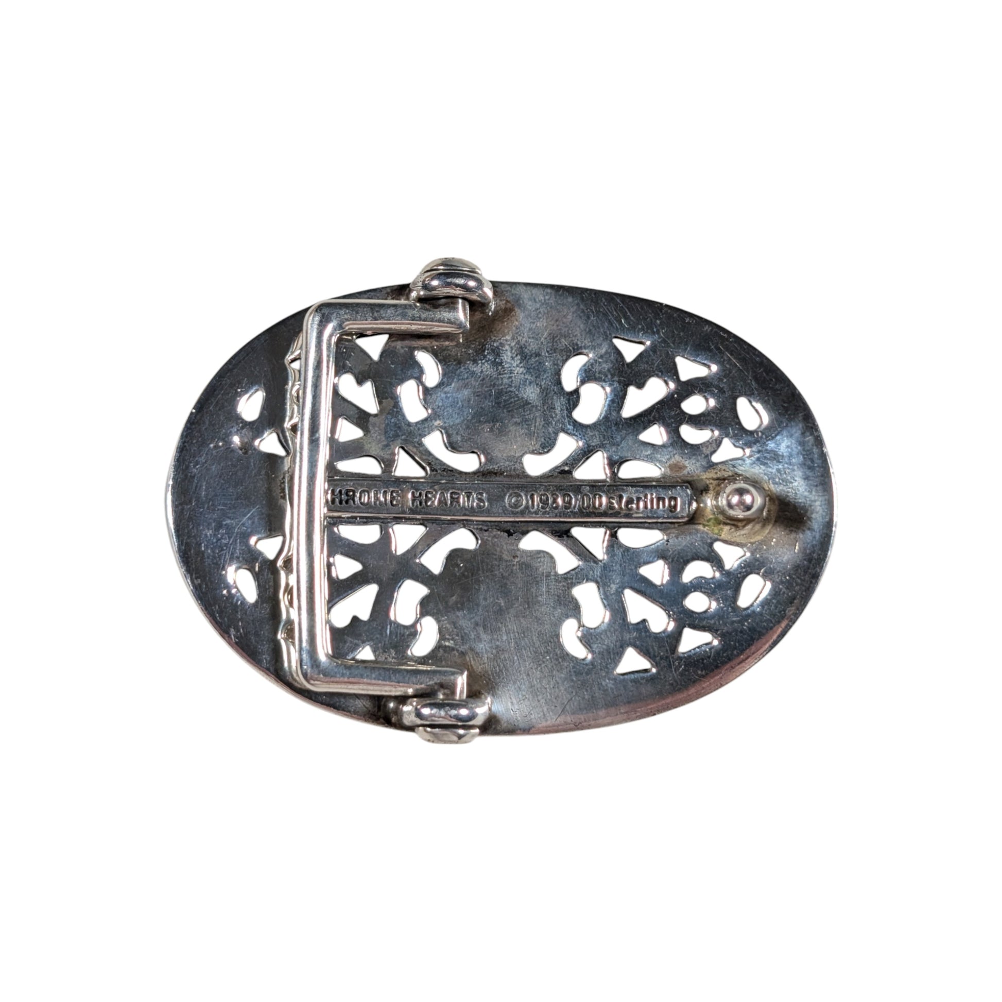 chrome hearts oval cross belt buckle