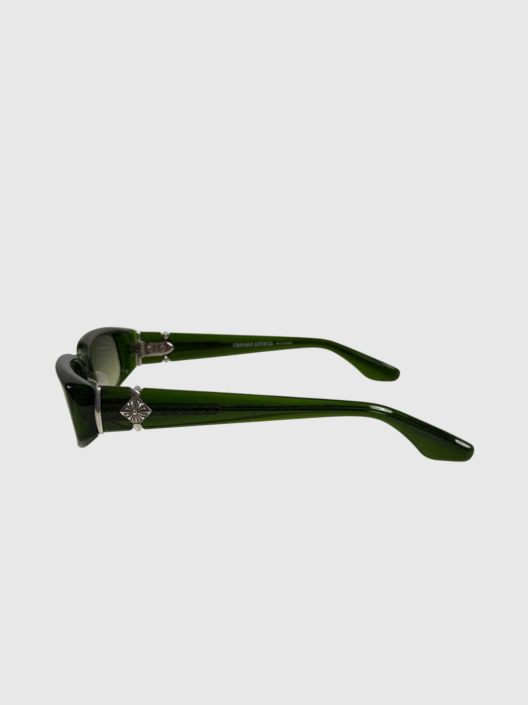 Blueher Rectangular Sunglasses by Chrome Hearts in Green Acetate