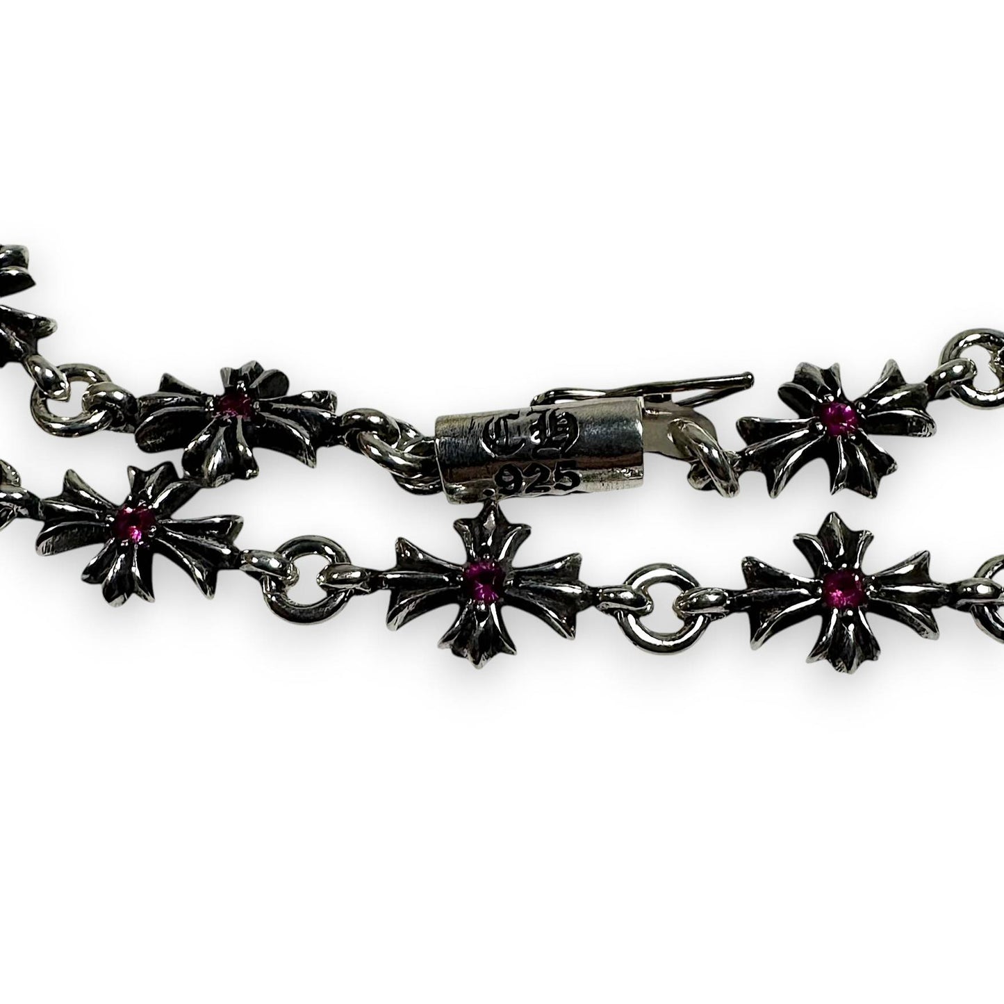 Pink Sapphire Tiny E Bracelet