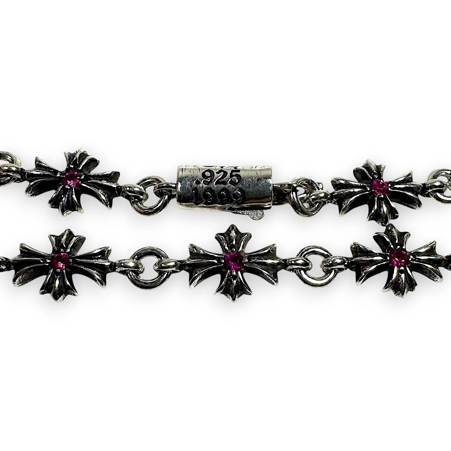 Pink Sapphire Tiny E Bracelet