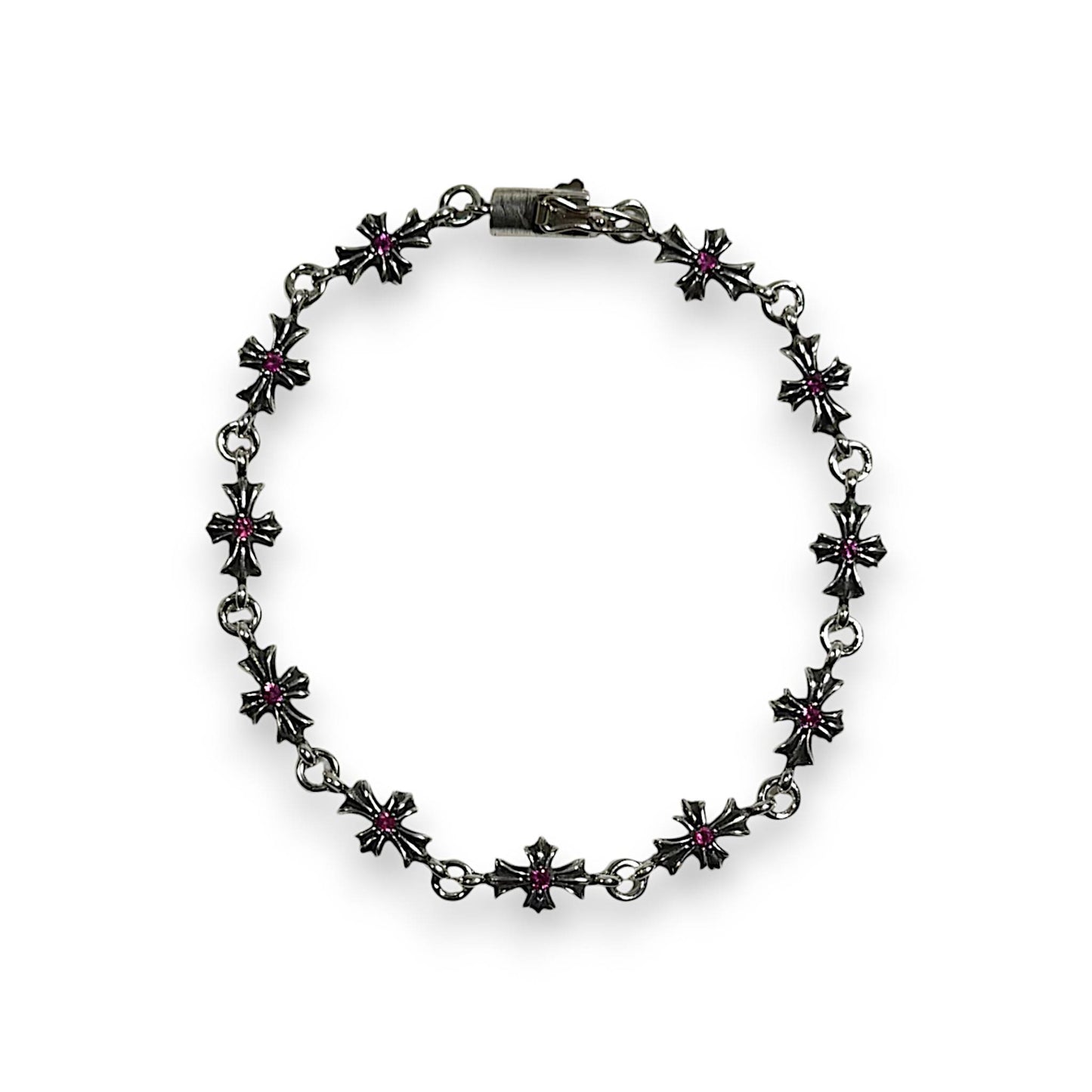 Pink Sapphire Tiny E Bracelet