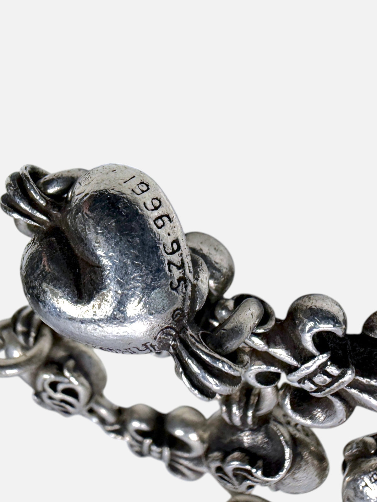 Wallet Chain by Chrome Hearts BS Fleur Vine Heart Double Clasp