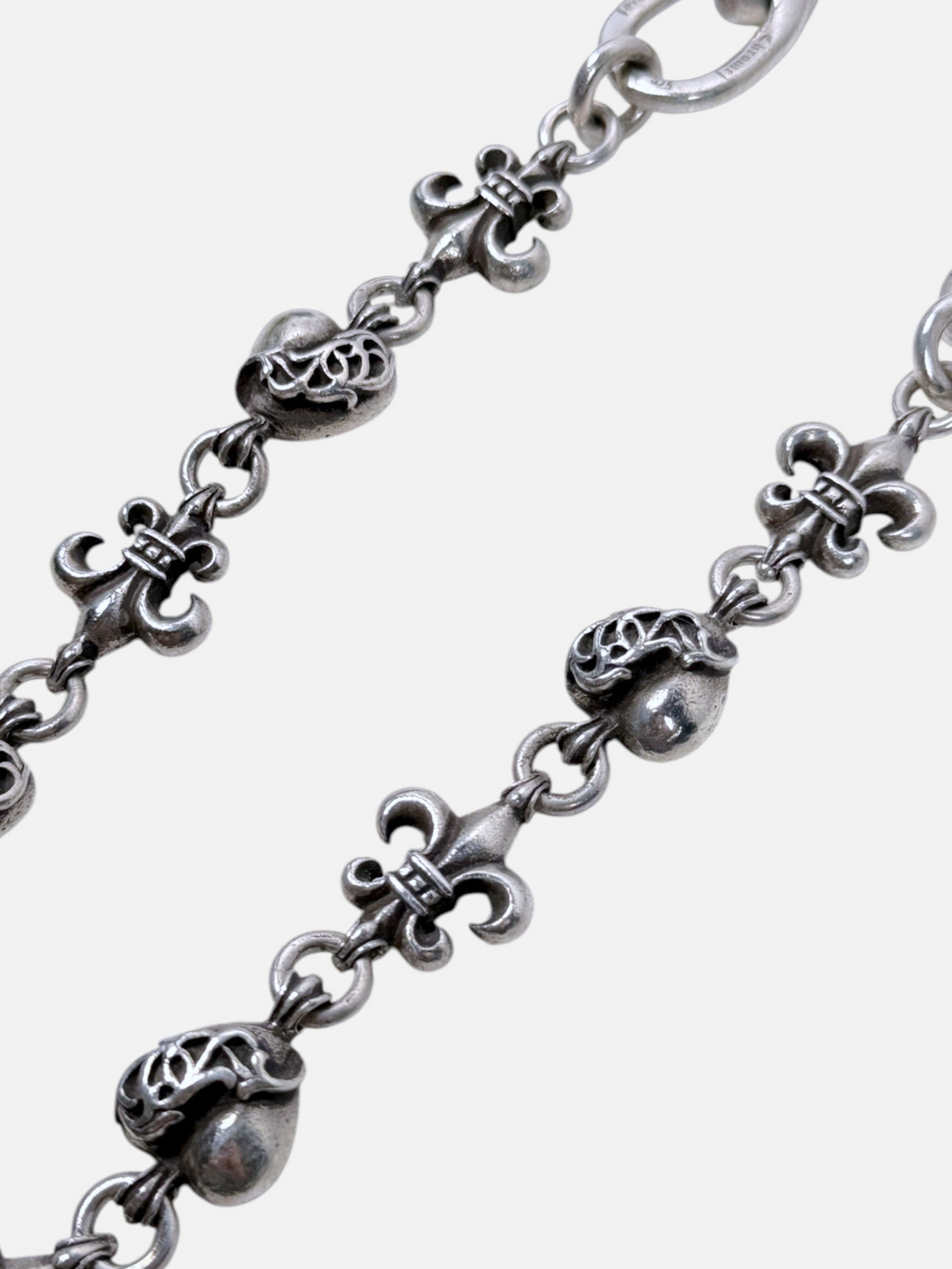 925 Silver Chrome Hearts BS Fleur Wallet Chain Vine Hearts