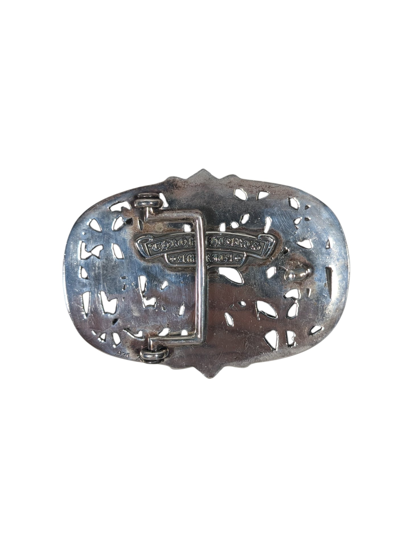 Chrome Hearts Cemetery Cross Belt Buckle Made in USA .925 Sterling Silver Chrome Hearts Accessories