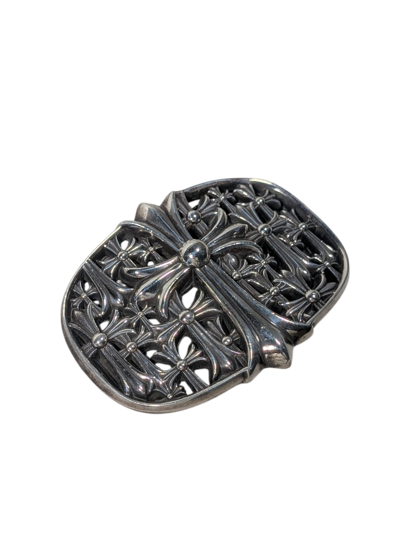 Chrome Hearts Cemetery Cross Belt Buckle .925 Sterling Silver Chrome Hearts Buckle Fits 1.5 Inch Belt