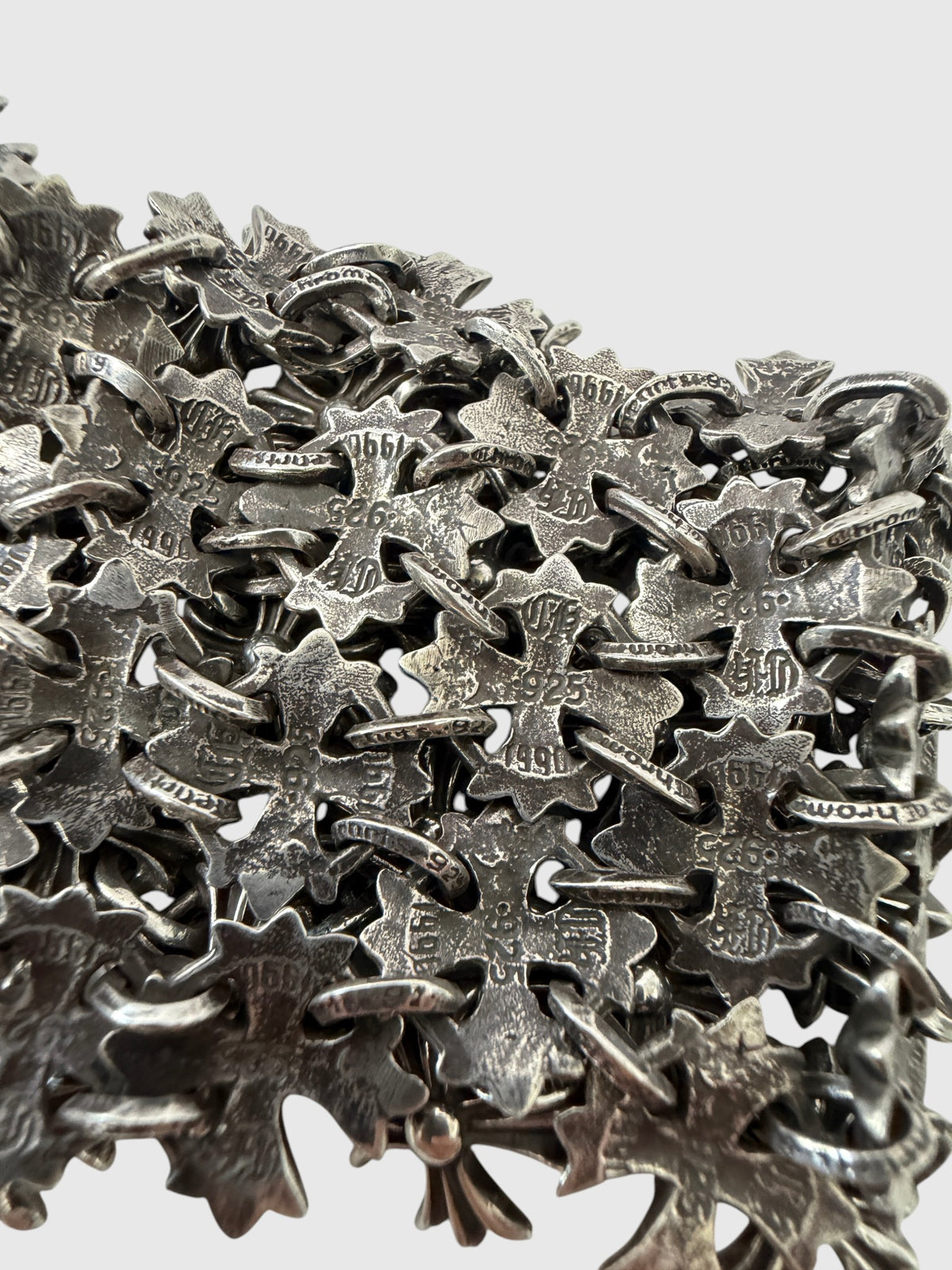 Rockstar Statement Chrome Hearts Silver Chain Mail Jewelry