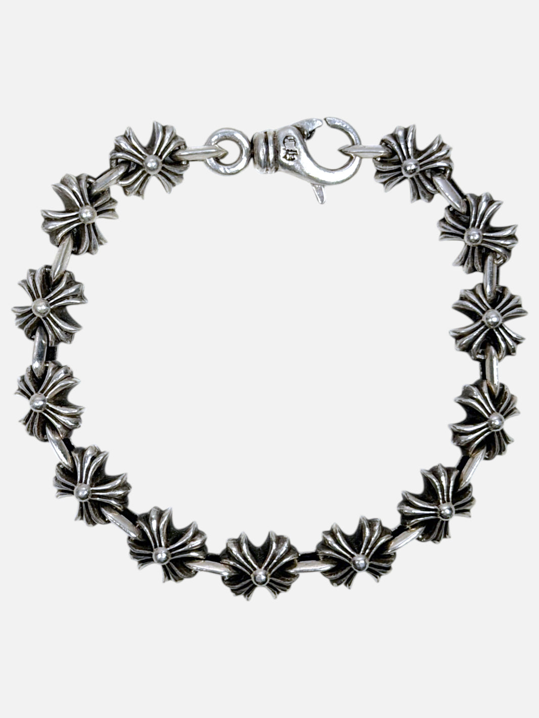 X Plus Cross Links on Chrome Hearts Sterling Silver Chain Bracelet