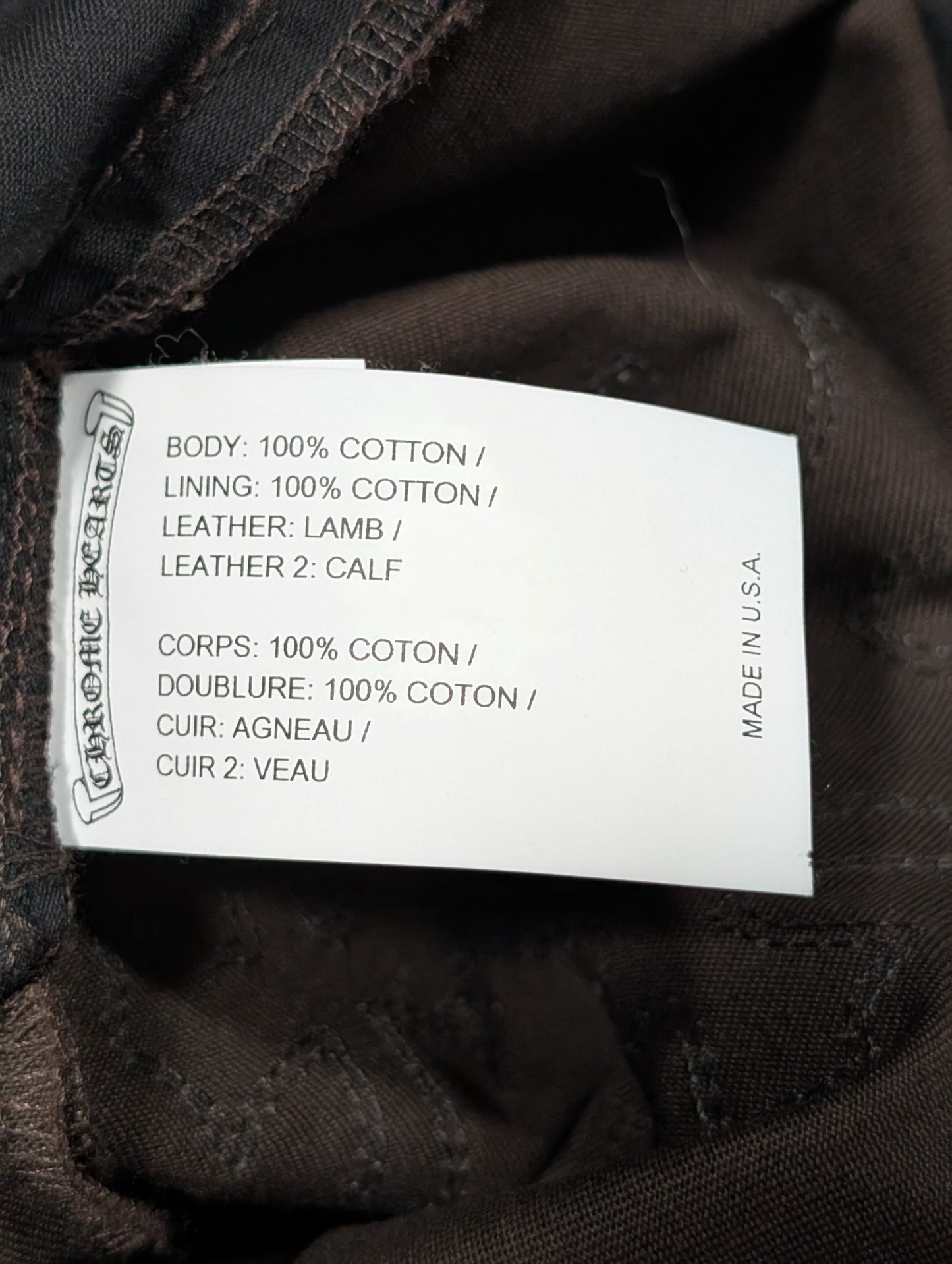 Cheetah Cross Patch Chino Pants Brown