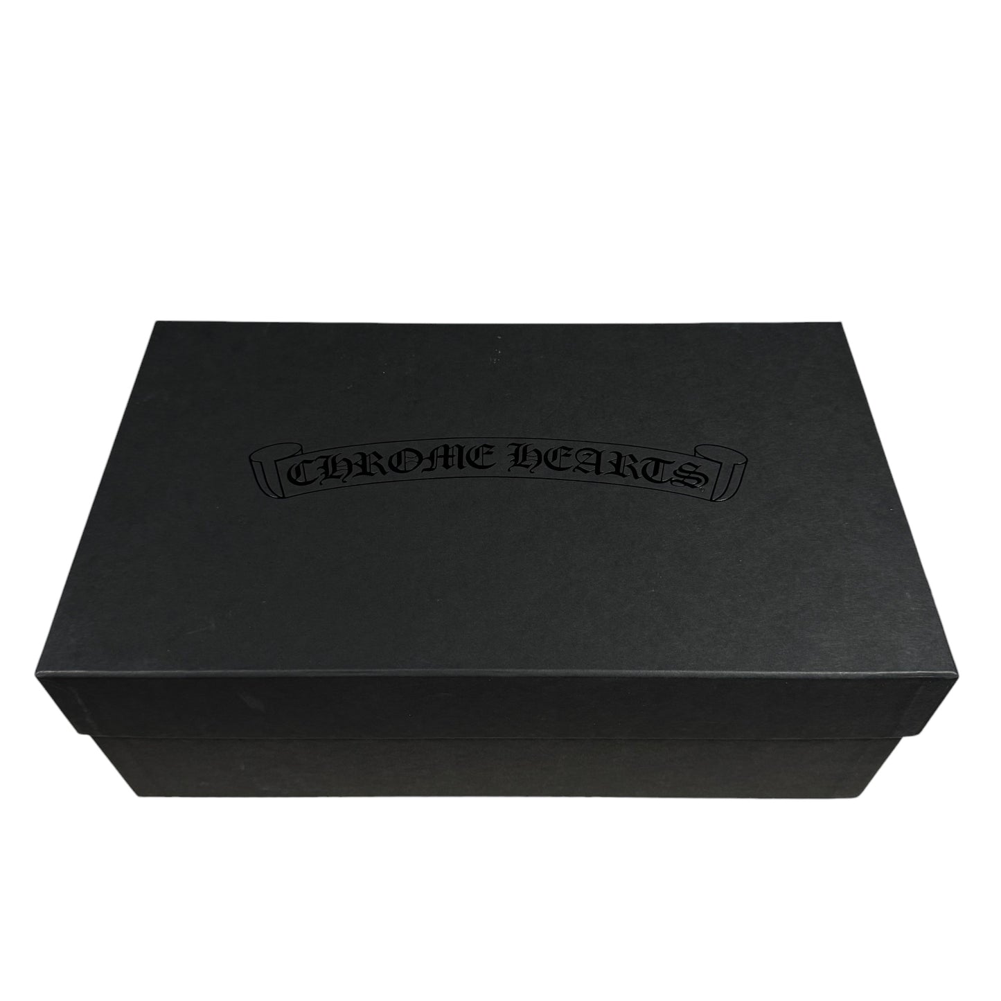 Chrome Hearts Shoe box dagger zipper black scroll logo box black