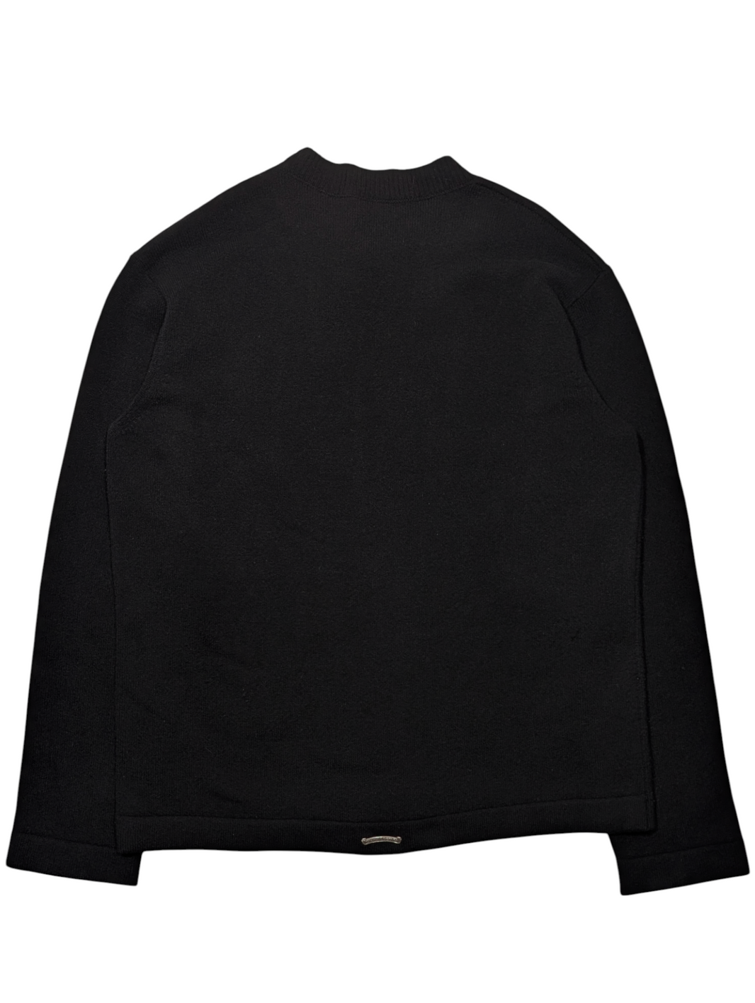Chrome Hearts Triple Cross Leather Patch Cashmere Sweater Sterling Silver Hardware