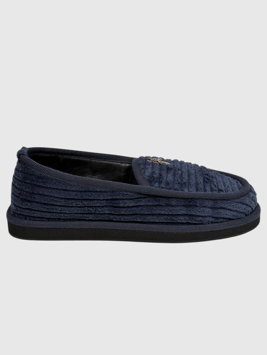 Chrome Hearts Corduroy Dagger Slippers Navy