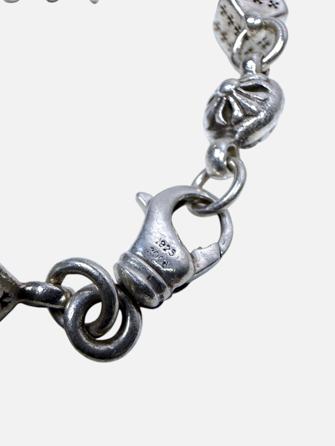 .925 Silver Lobster Clasp Chrome Hearts Dice Bracelet