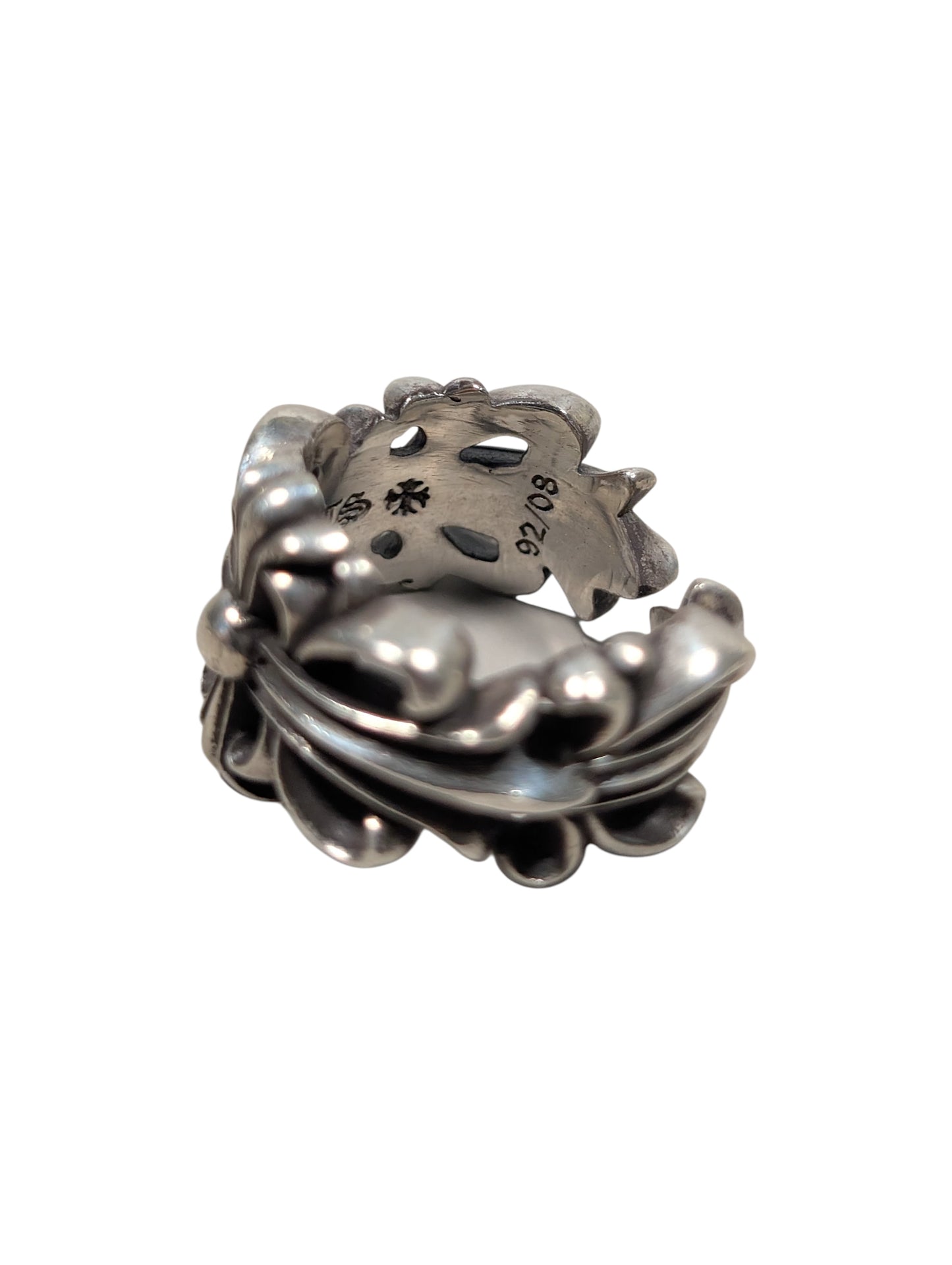 Double Floral Cross Ring