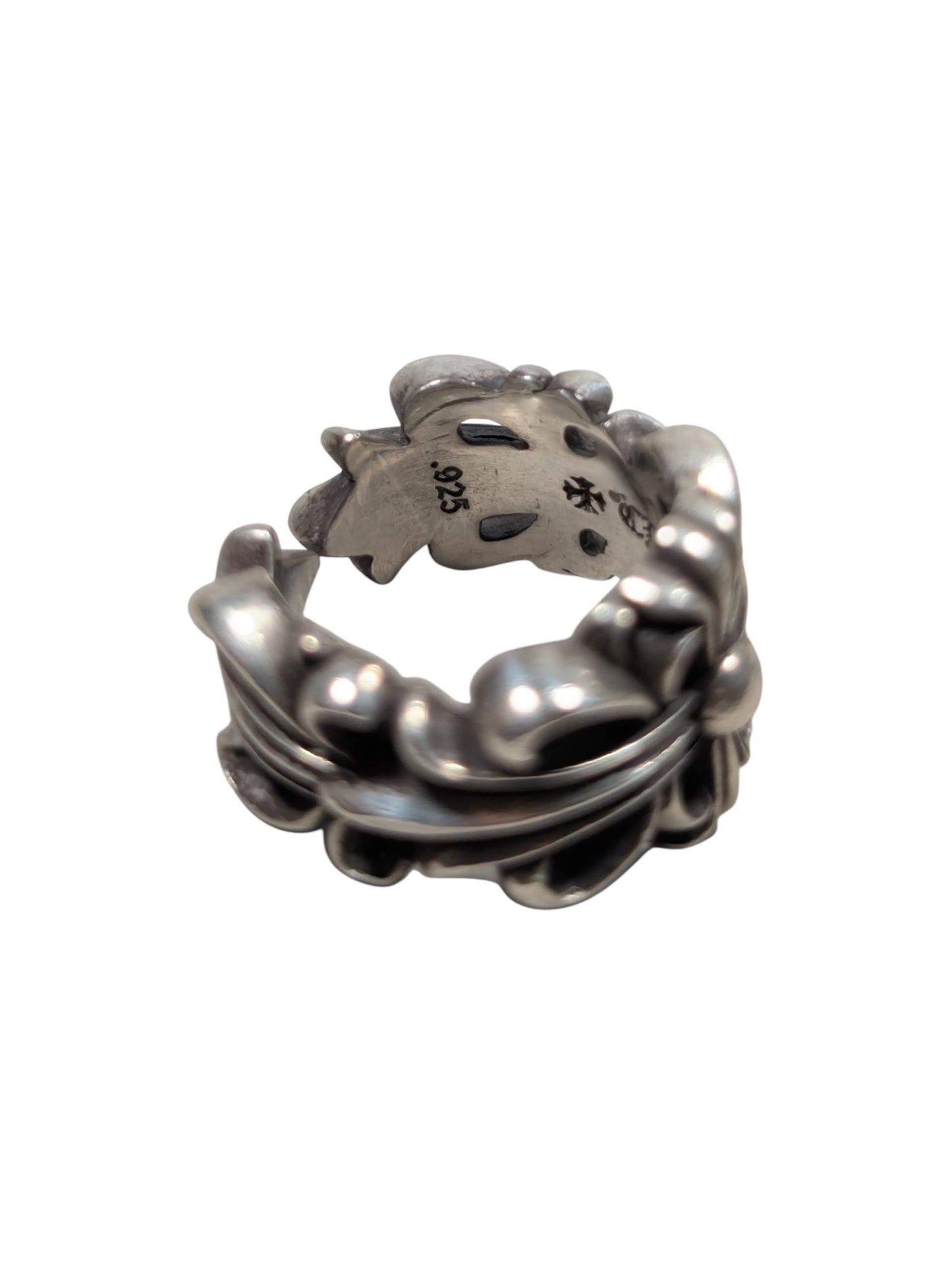 Double Floral Cross Ring