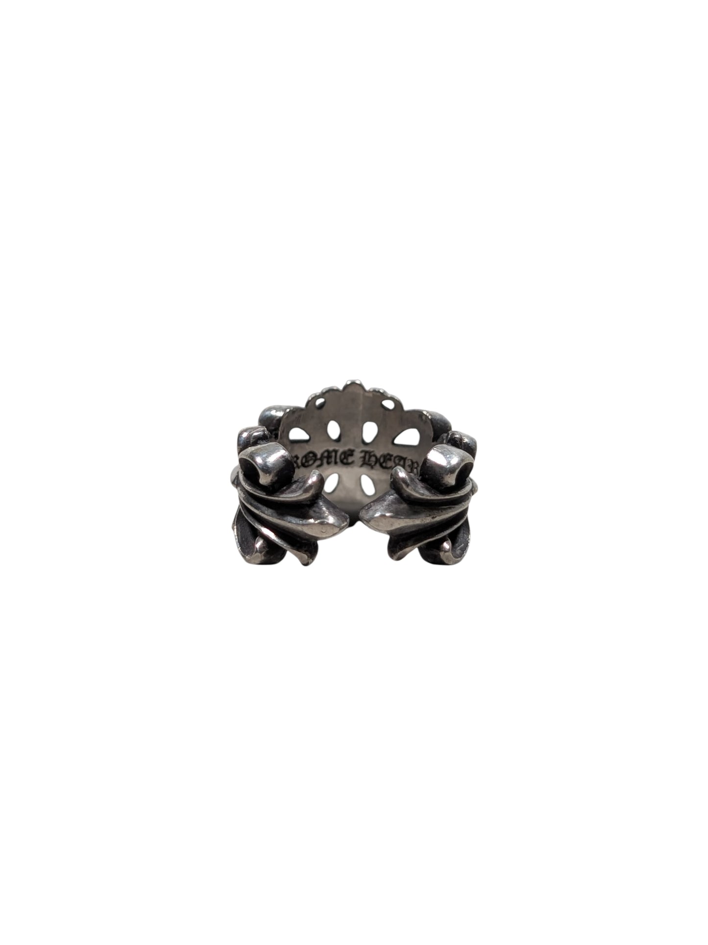 Double Floral Cross Ring