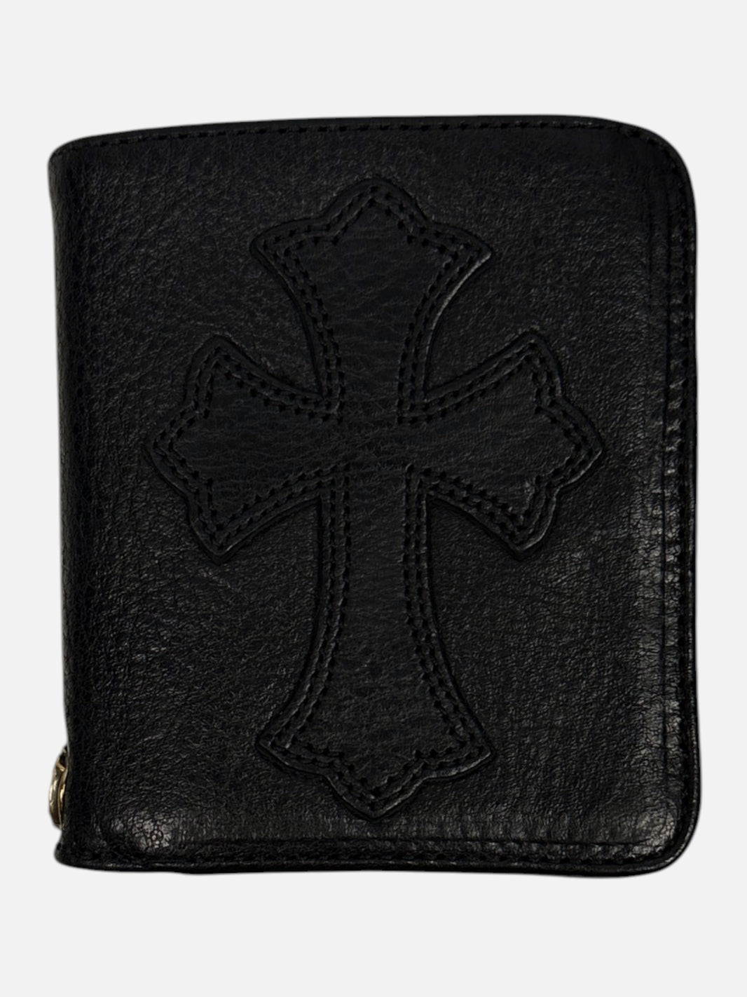Chrome Hearts Dr. Digiacomo Cross Patch Wallet Black Leather