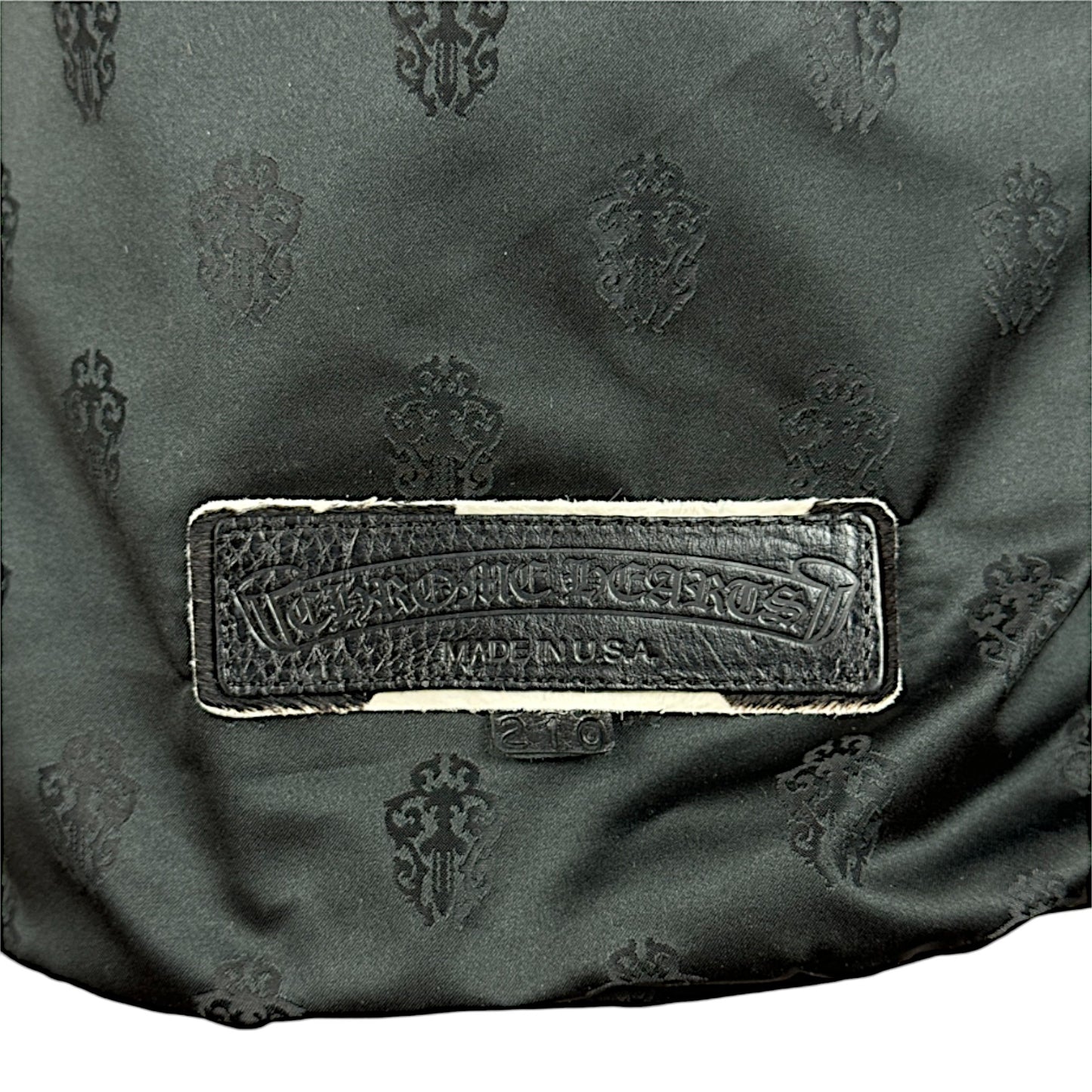 Chrome Hearts Cow Fur Triple Cross Boston Duffle Bag Genuine