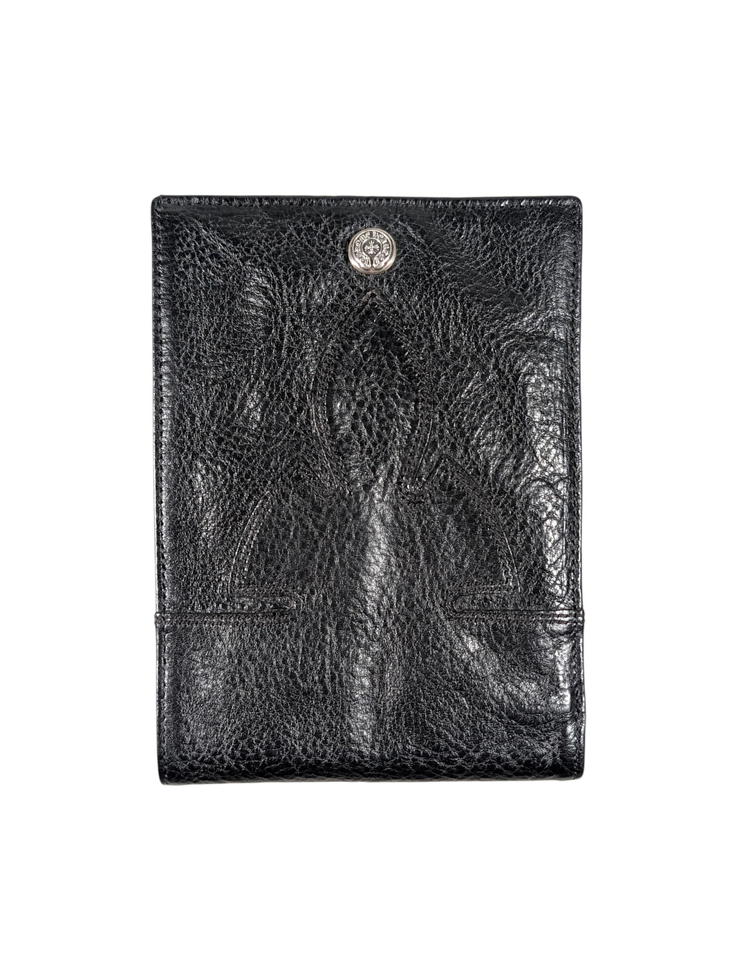 Chrome Hearts Fleur Knee Bifold Snap Wallet Sterling Silver Hardware